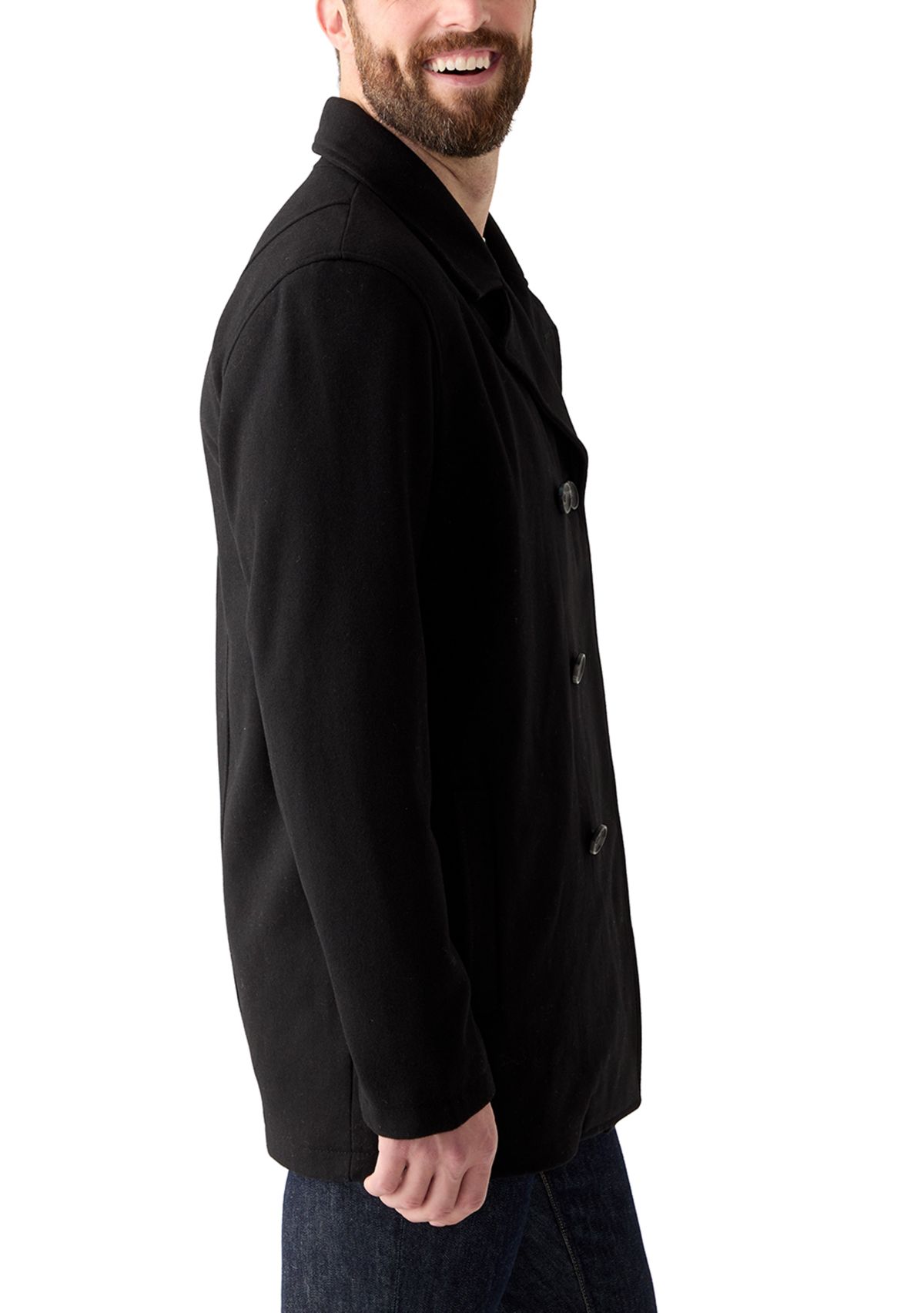 Button Front Peacoat 