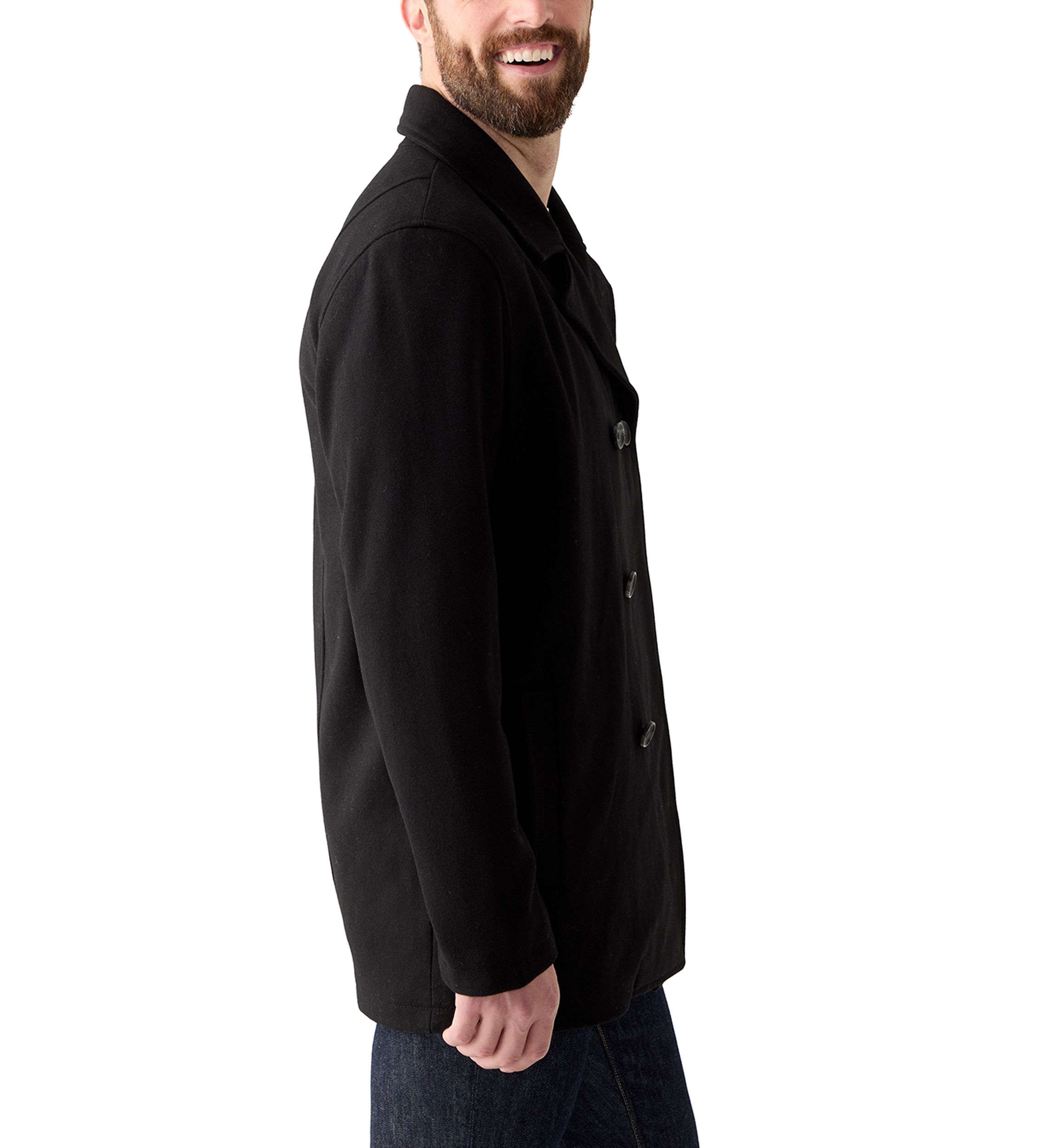 Button Front Peacoat 
