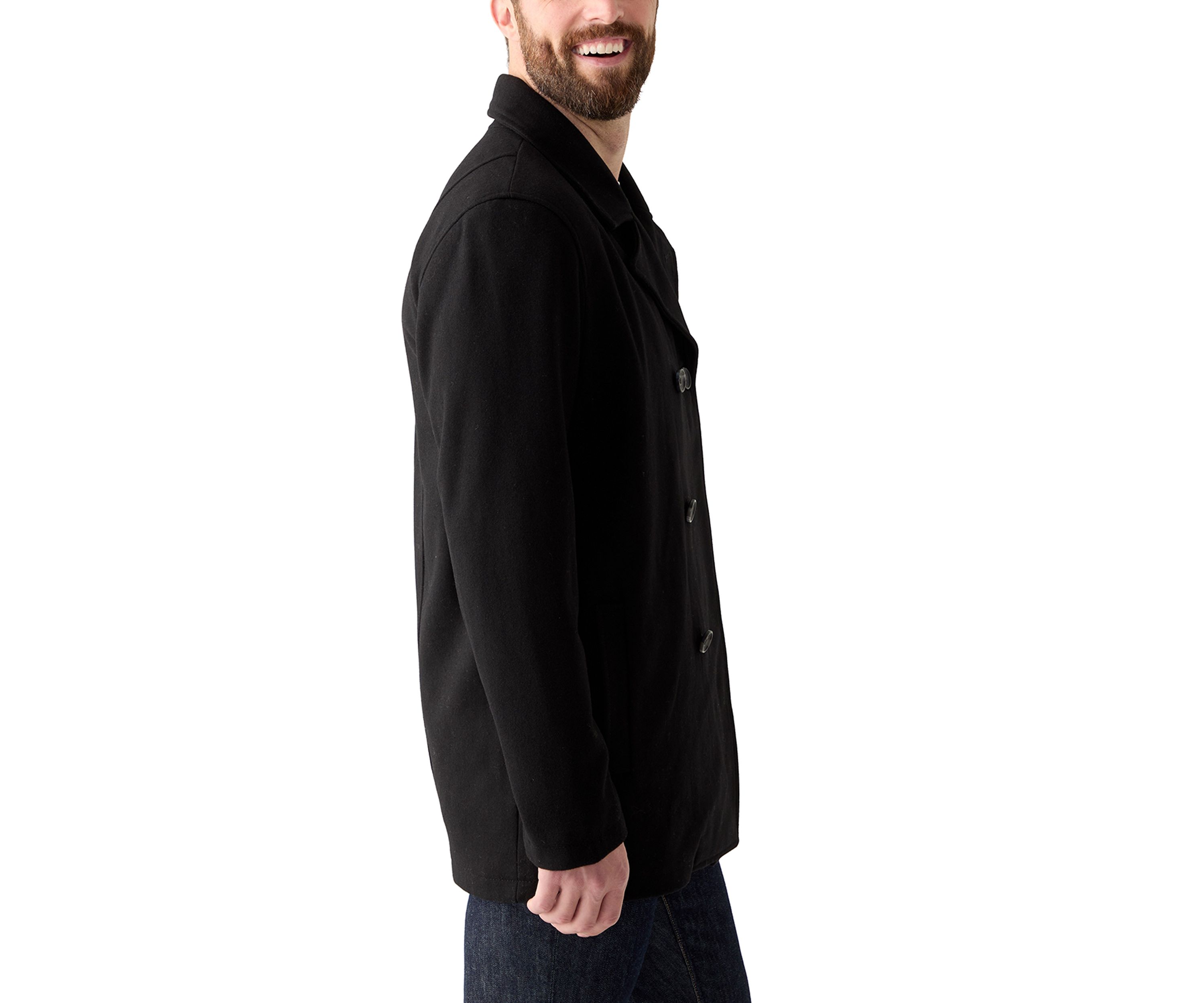 Button Front Peacoat 