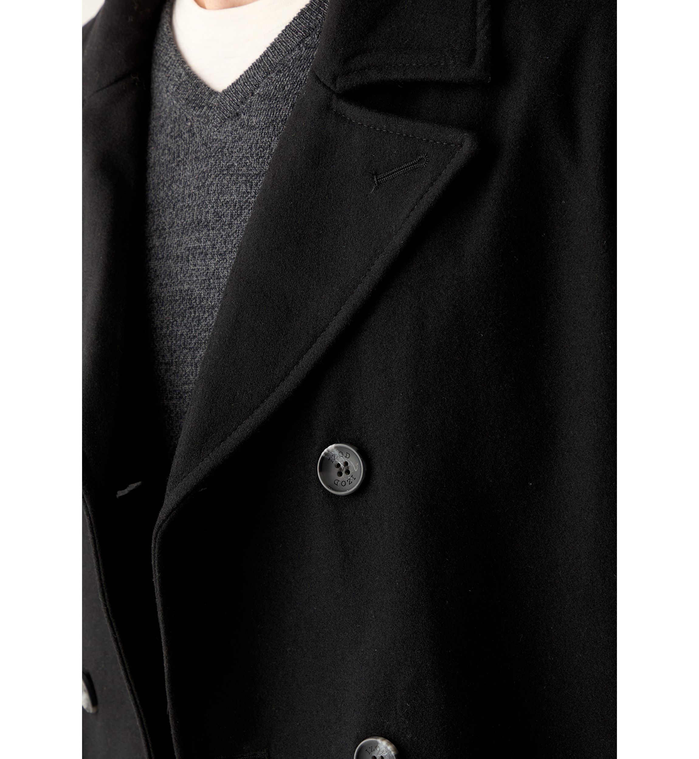 Button Front Peacoat 