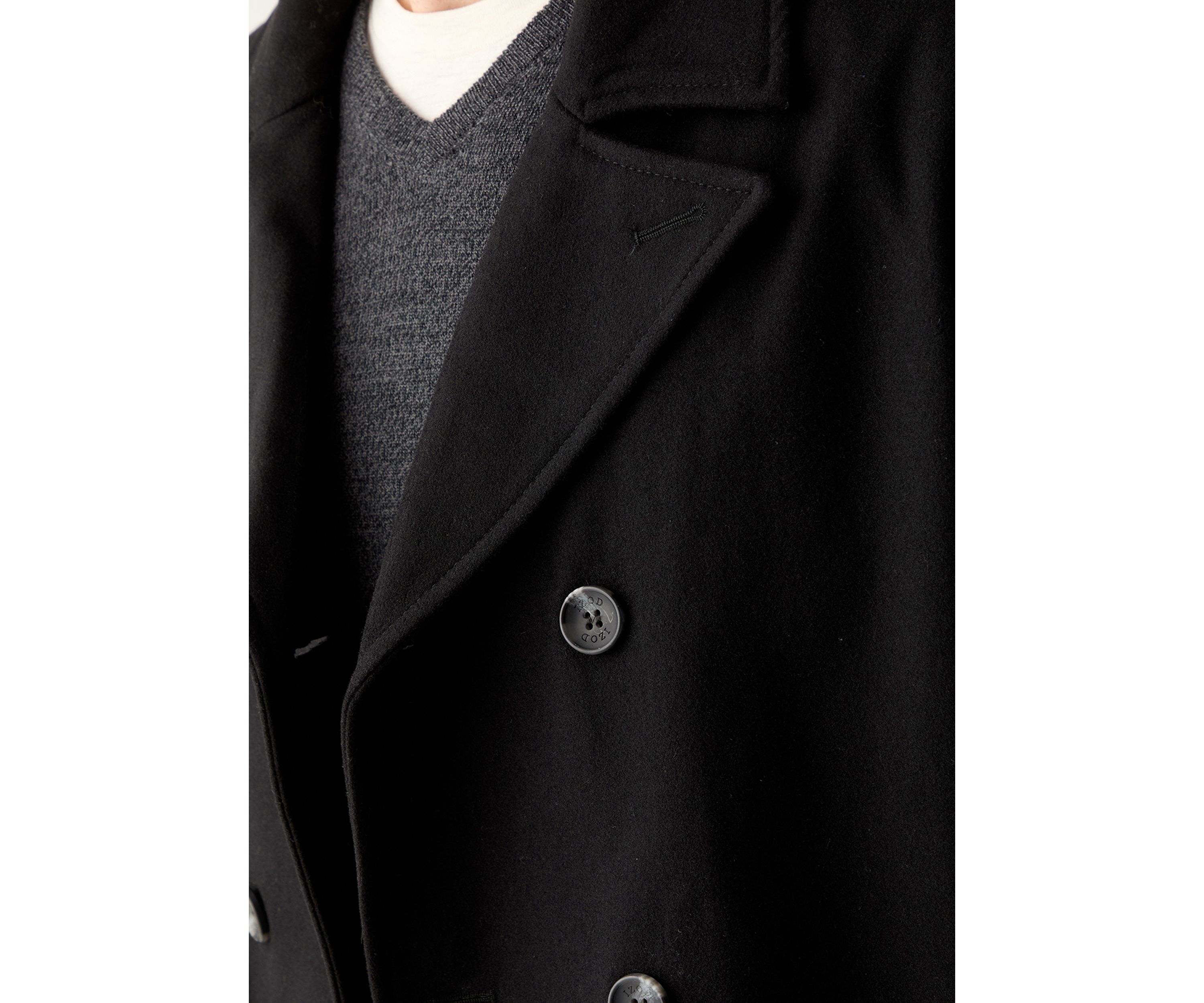 Button Front Peacoat 