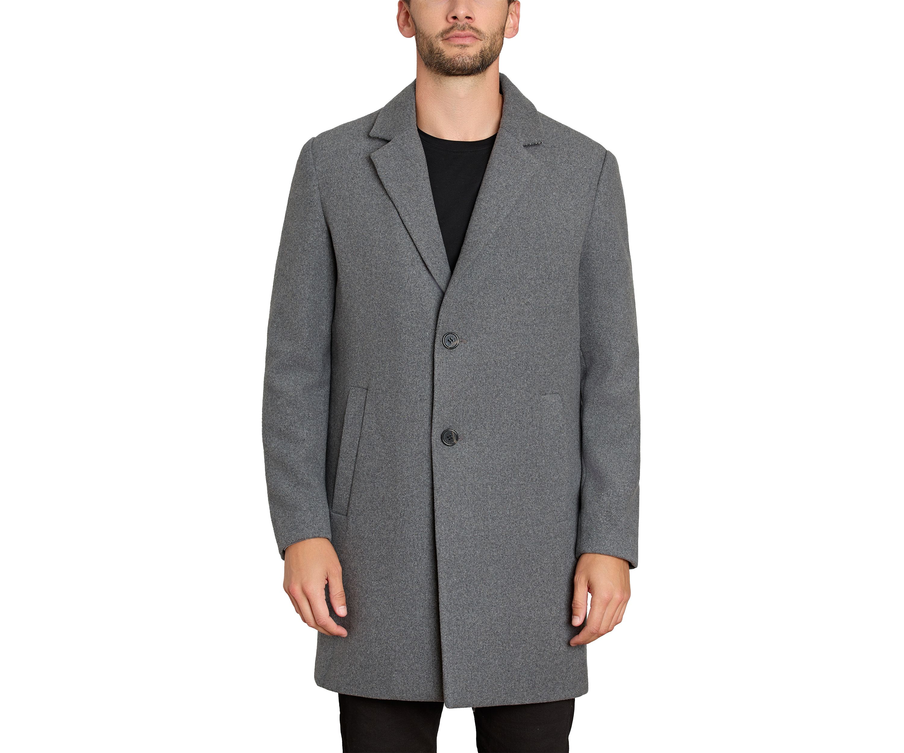 Mens 2-Button Wool Coat 