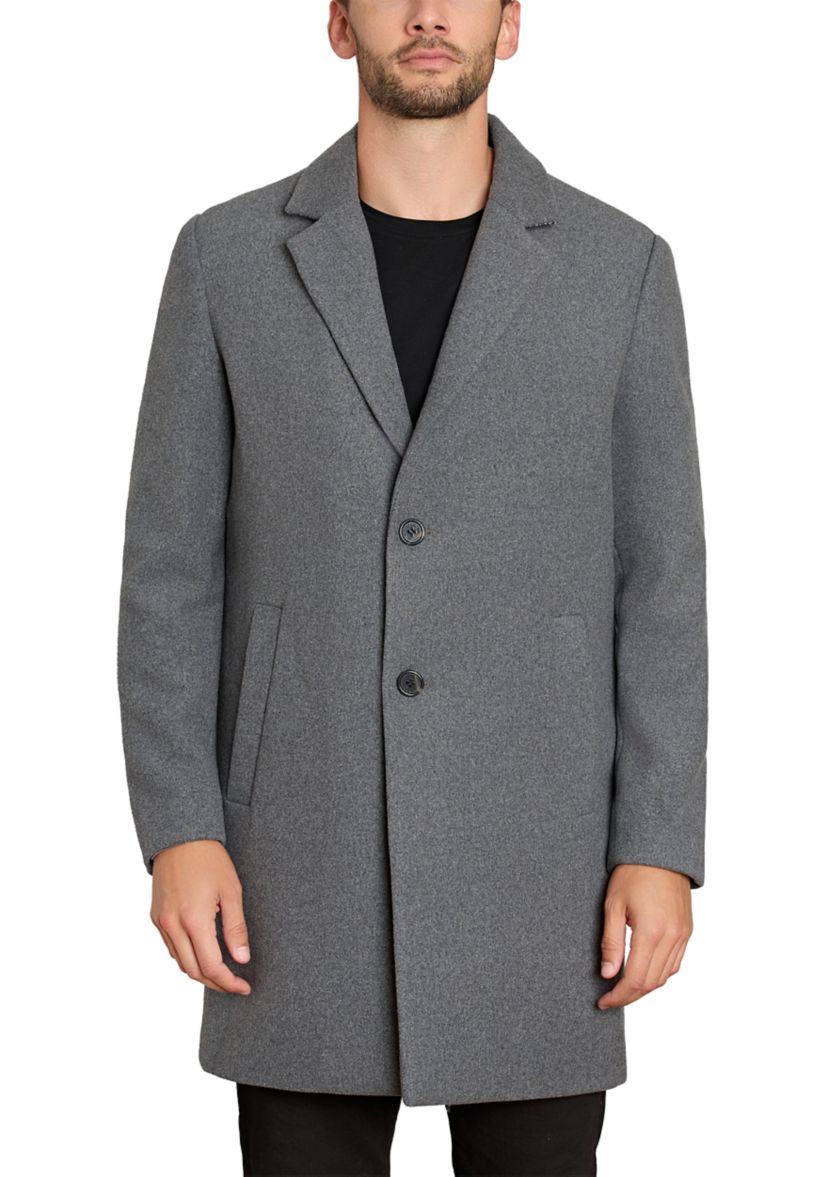 Mens 2-Button Wool Coat 