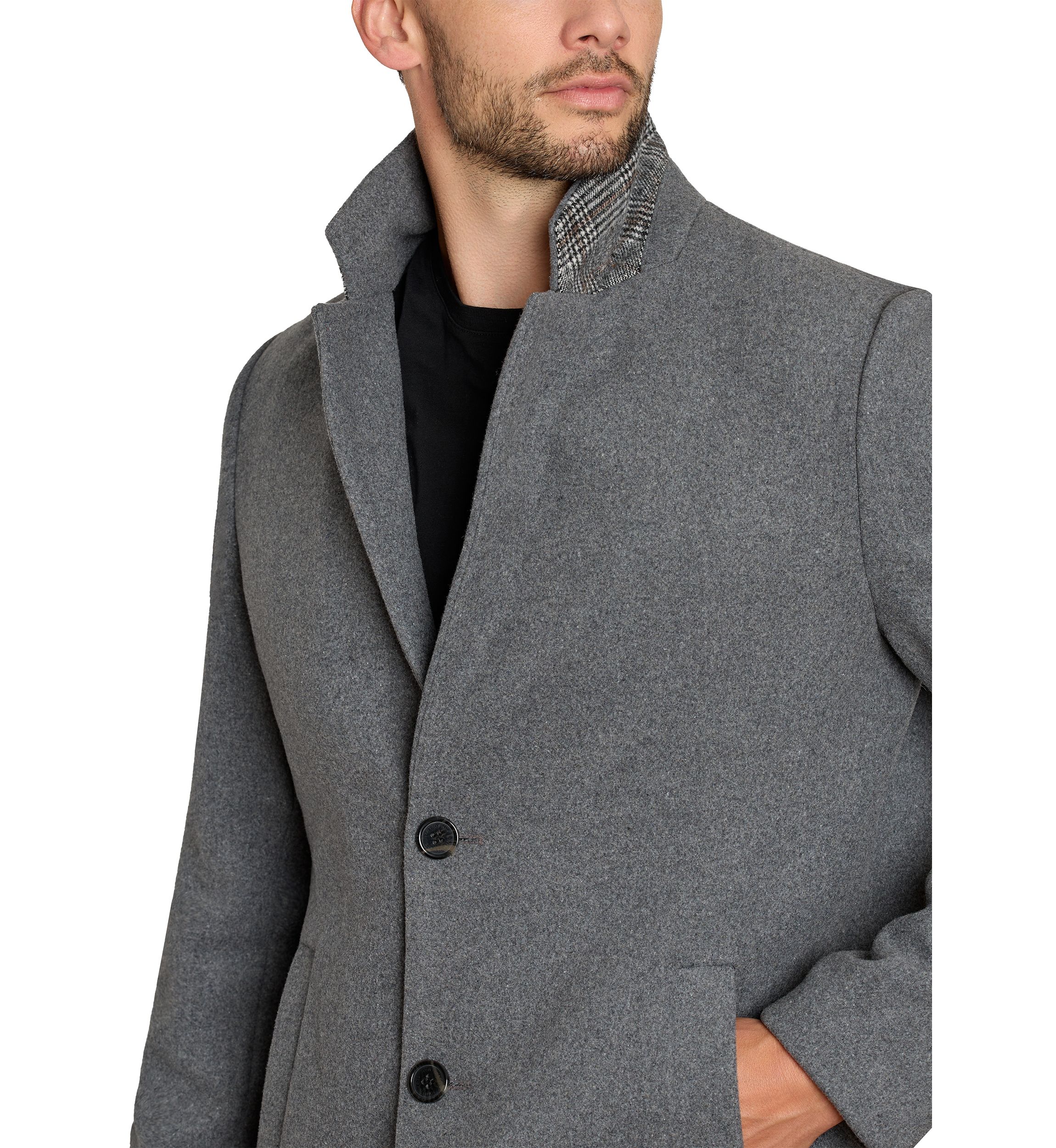 Mens 2-Button Wool Coat 