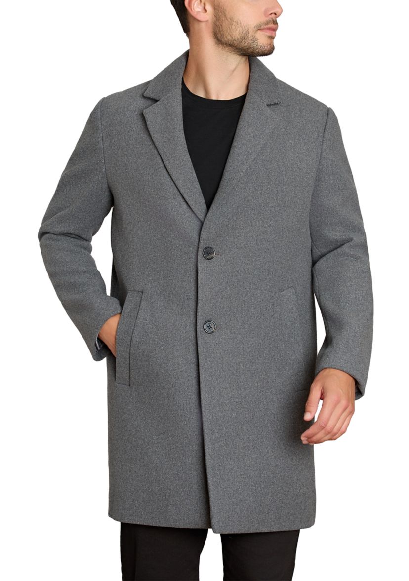 Mens 2-Button Wool Coat 