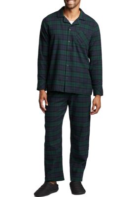 Kingsize Men's Big & Tall Jersey Knit Plaid Pajama Set - Big - Xl