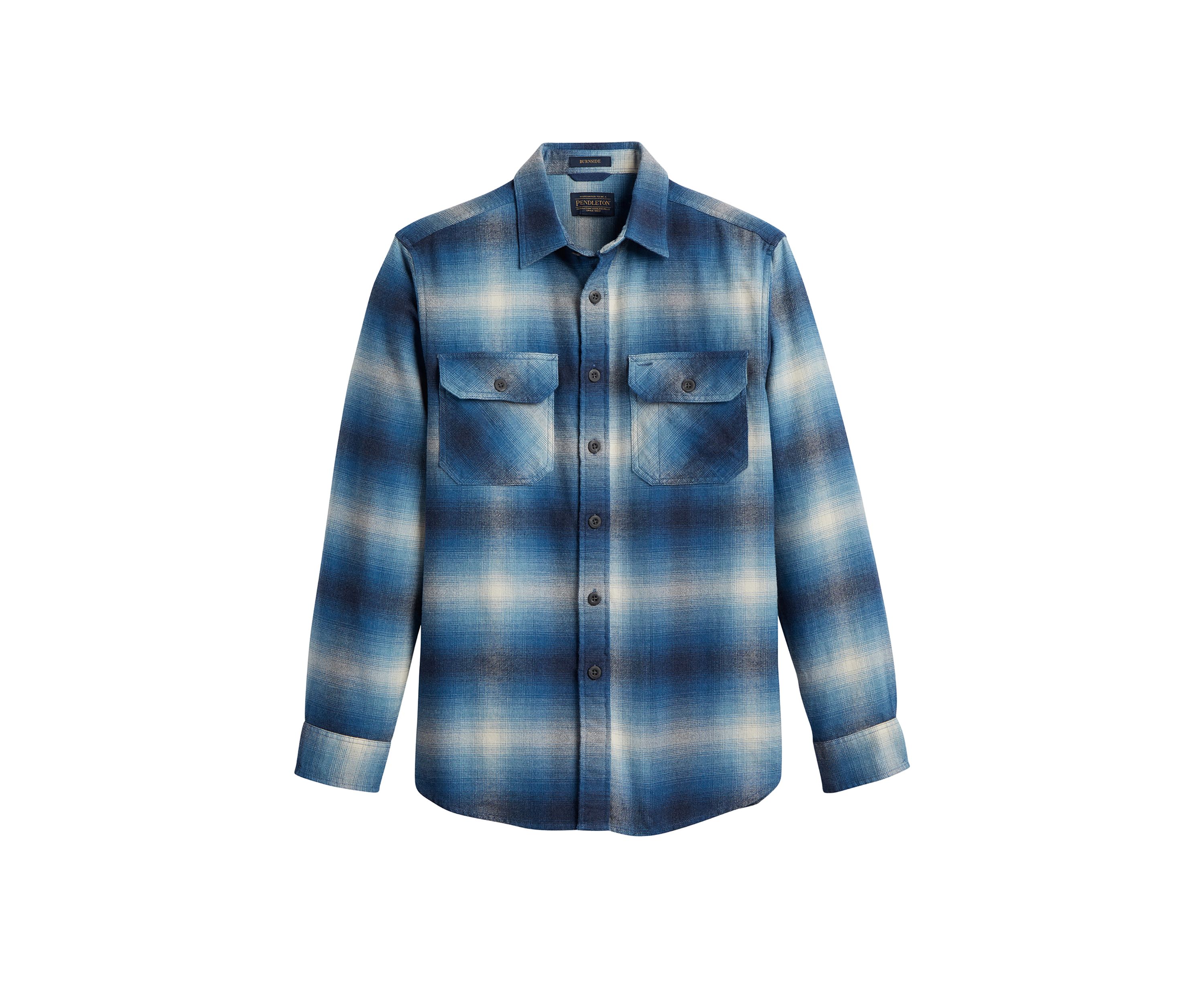   Mens Plaid Burnside Double-Brushed Flannel Shirt 