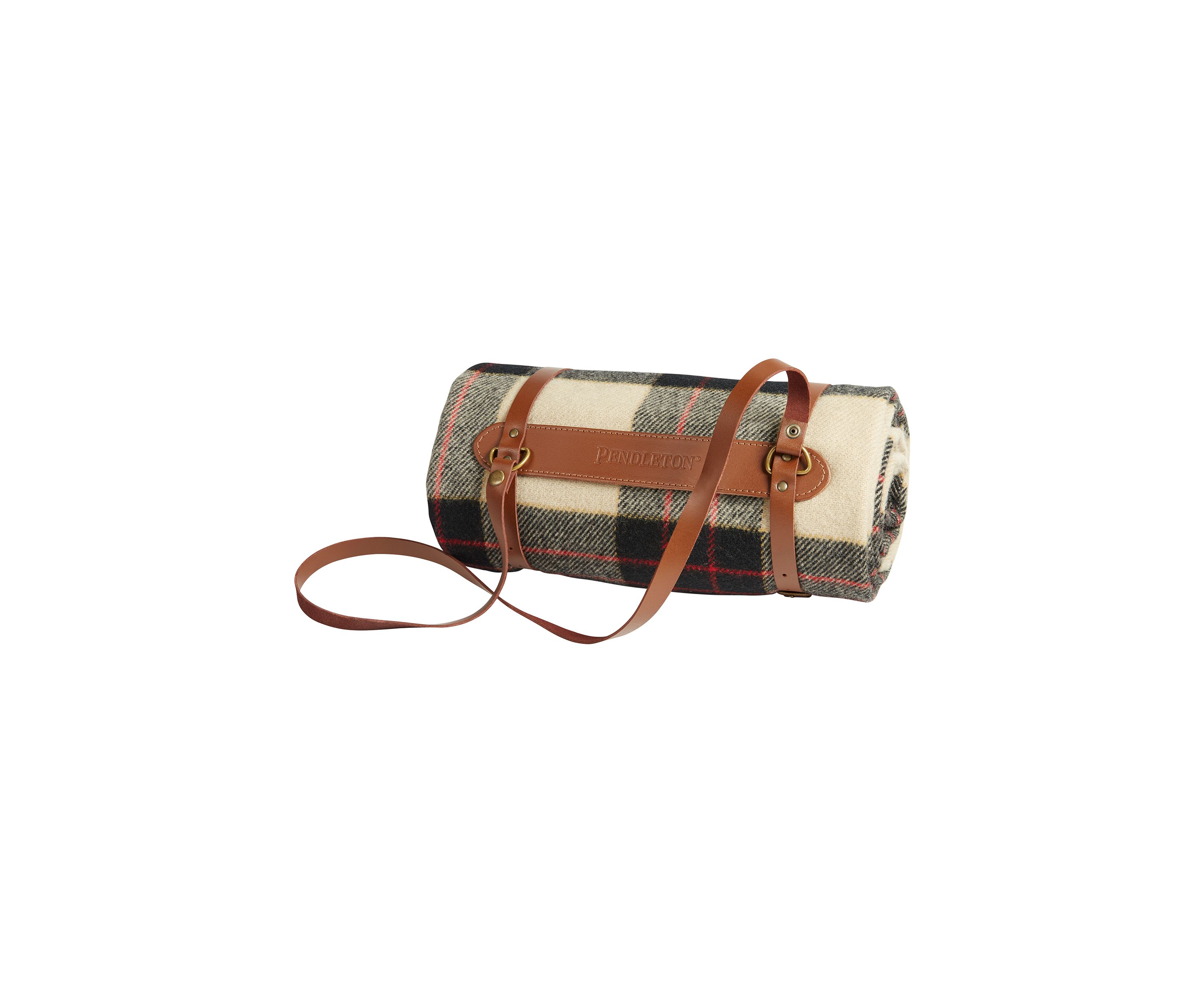 Motor Robe with Leather Carrier Throw Blanket