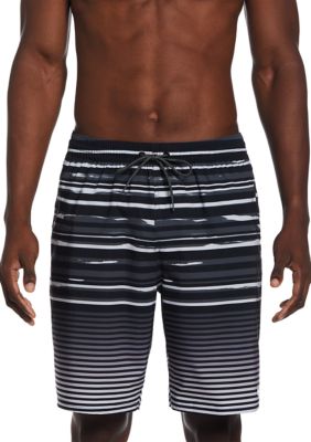 Nike Men's Fade Stripe Breaker 9"" Volley Swim Shorts, Black, Medium -  0099909237846