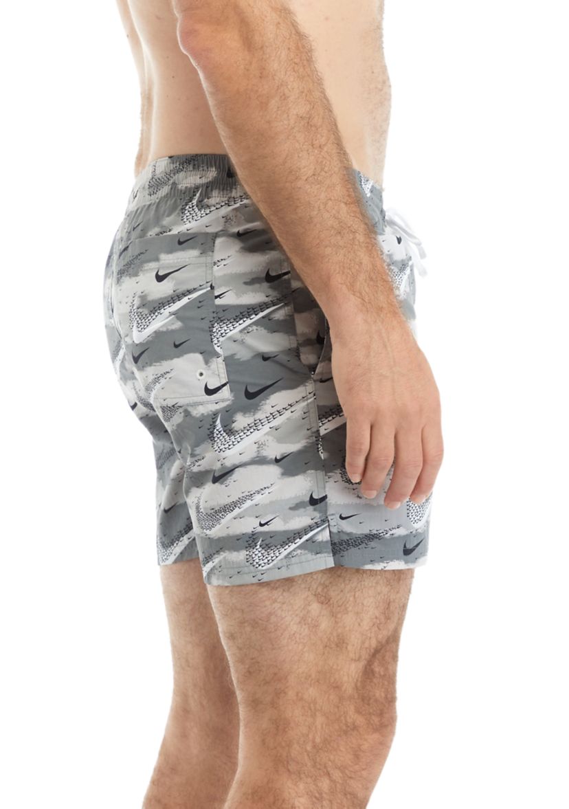 5 Flocked Volley Swim Shorts