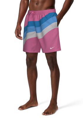 Nike Men's Swim Breaker Shorts- Wave Block, Pink, 2XL