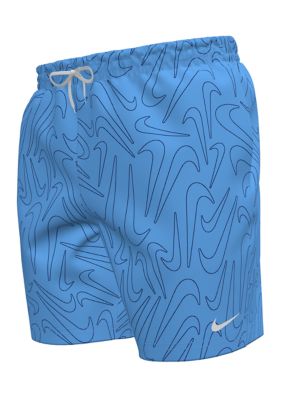Nike Men's Swim Breaker Shorts - New Logofetti, Blue, Large