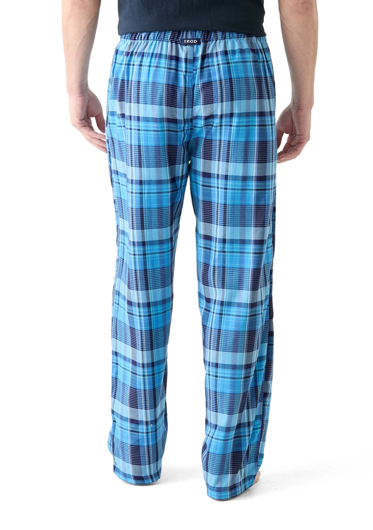 Blue Plaid Woven Pajama Pants