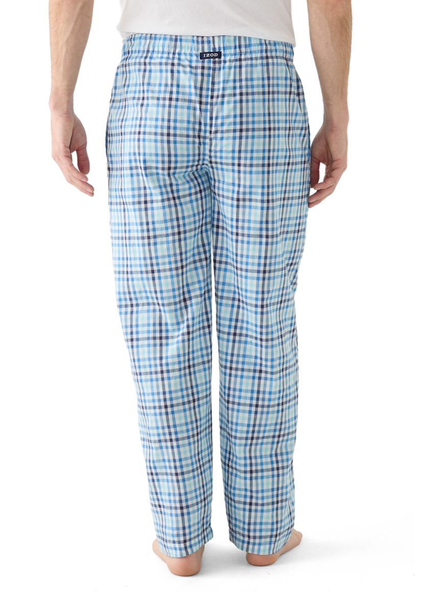 Yarn Dyed Woven Blue Check Pajama Pants