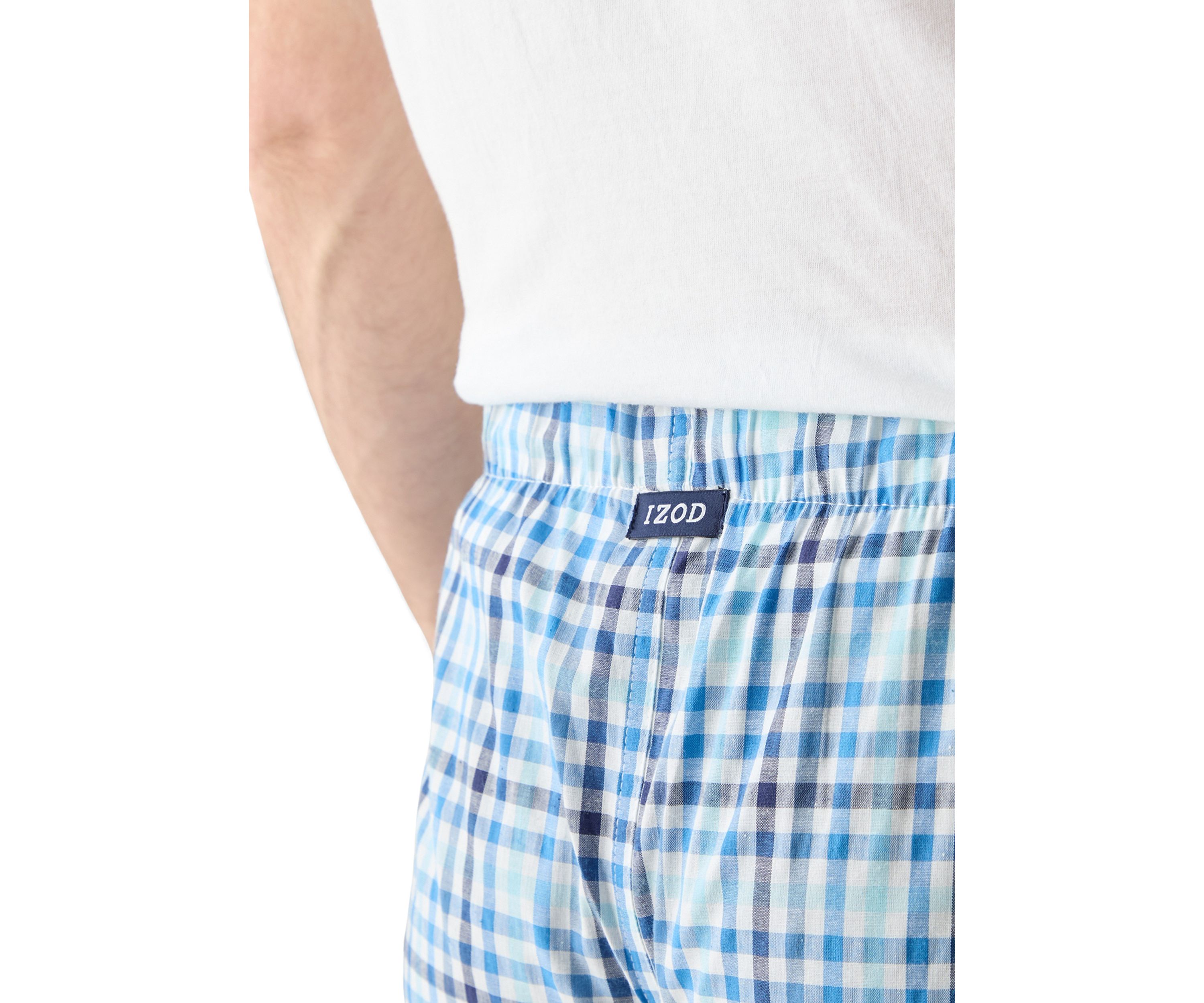 Yarn Dyed Woven Blue Check Pajama Pants