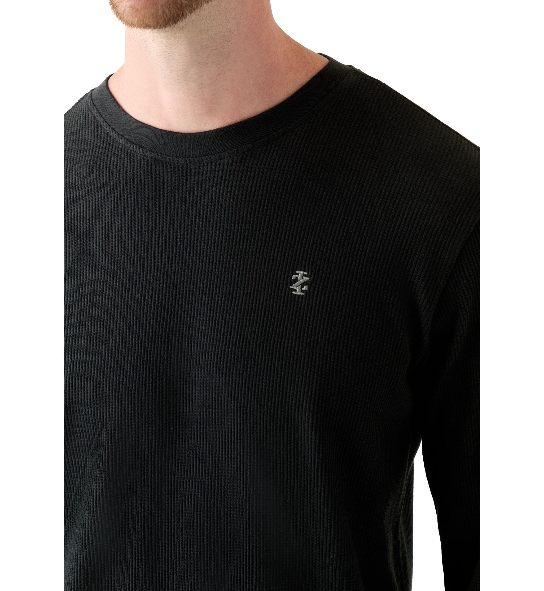 Waffle Knit Long Sleeve Sleep Shirt 
