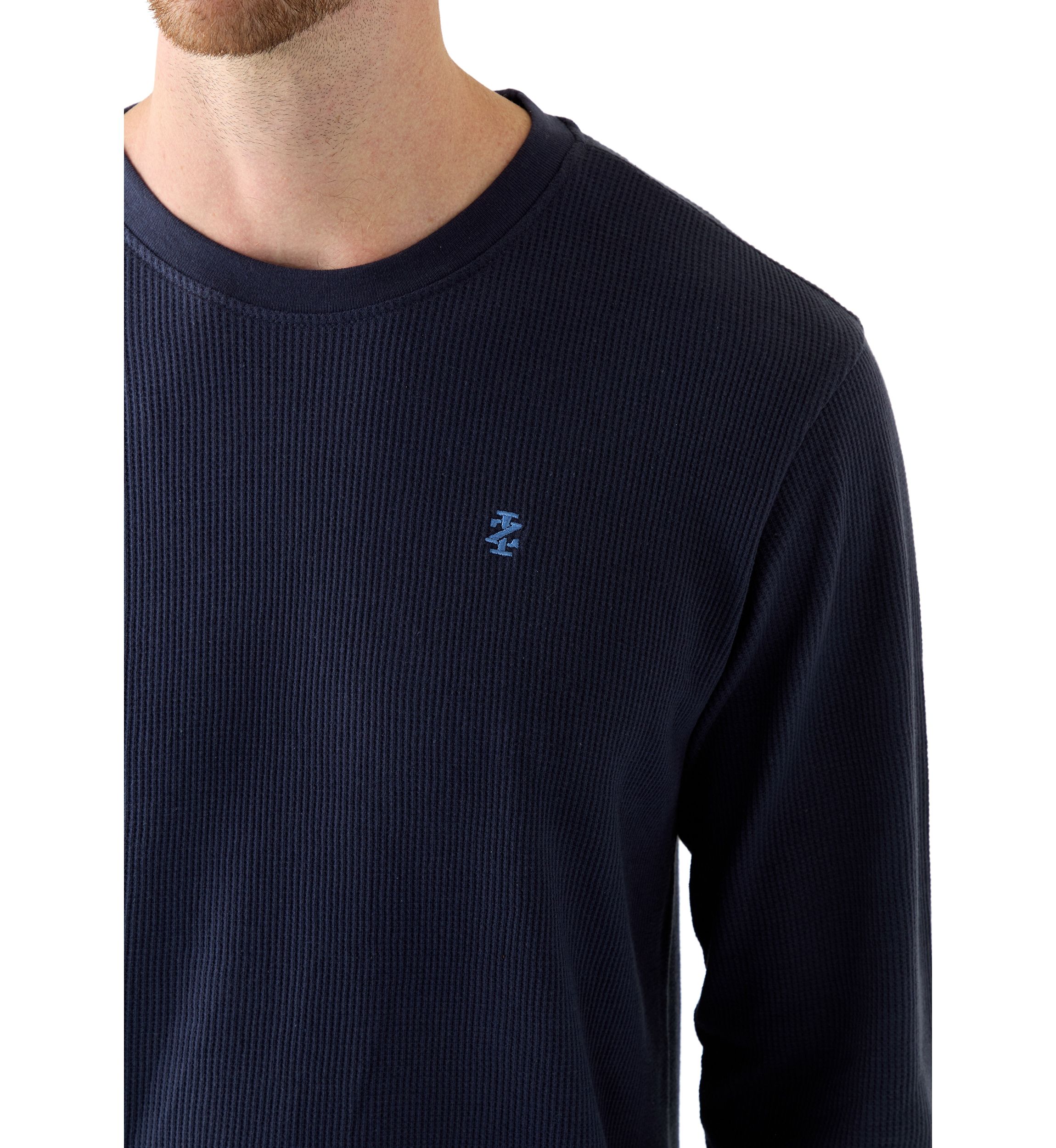 Waffle Knit Long Sleeve Sleep Shirt 