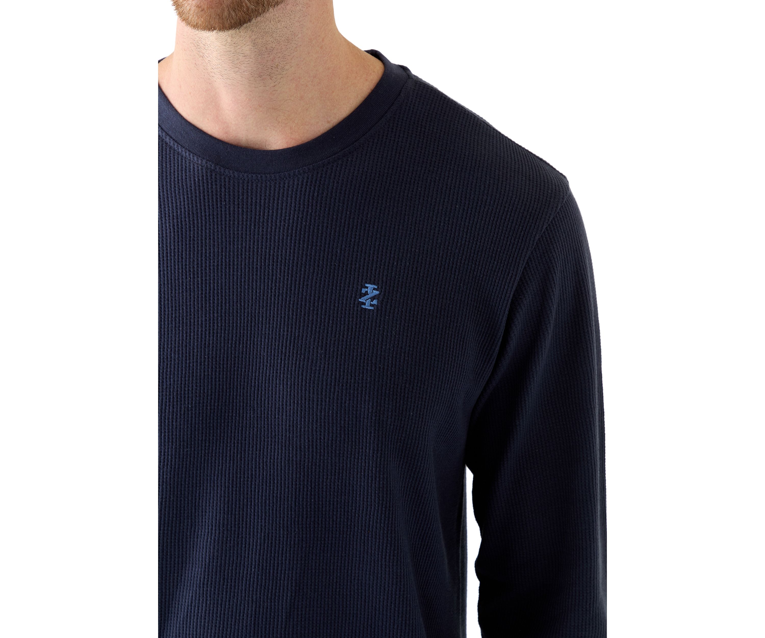Waffle Knit Long Sleeve Sleep Shirt 