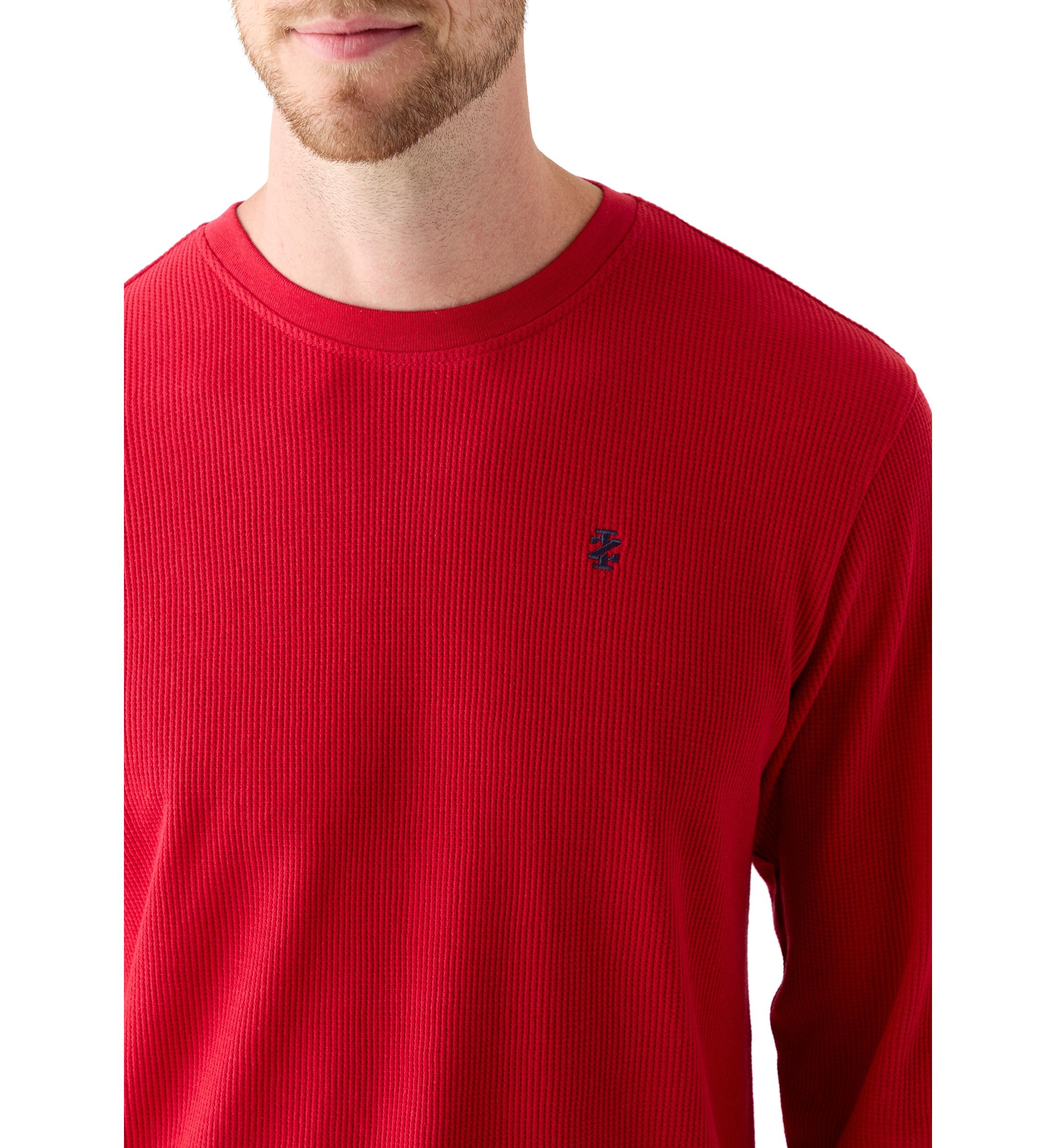 Waffle Knit Long Sleeve Sleep Shirt 
