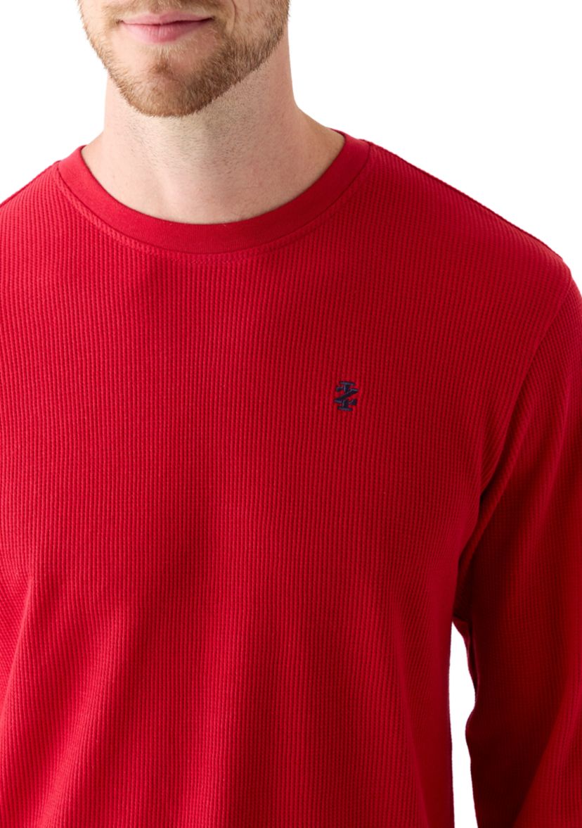Waffle Knit Long Sleeve Sleep Shirt 
