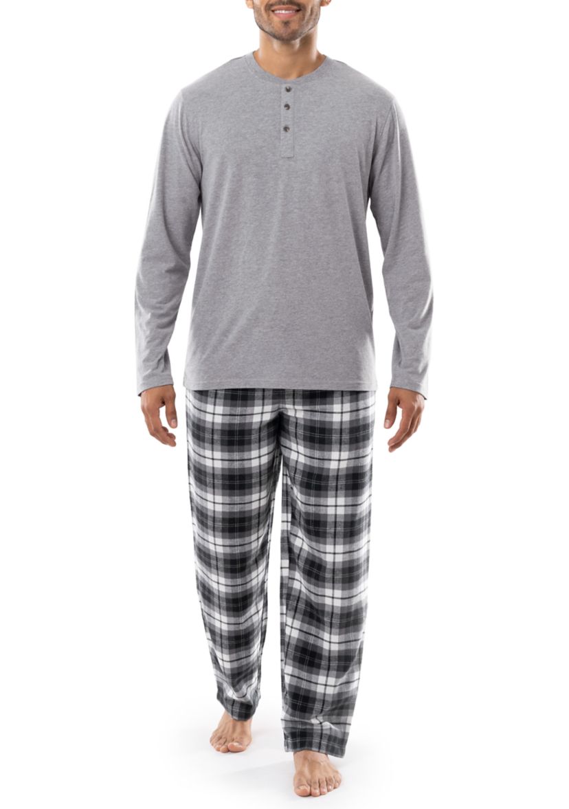 Big & Tall Flannel and Henley Set 