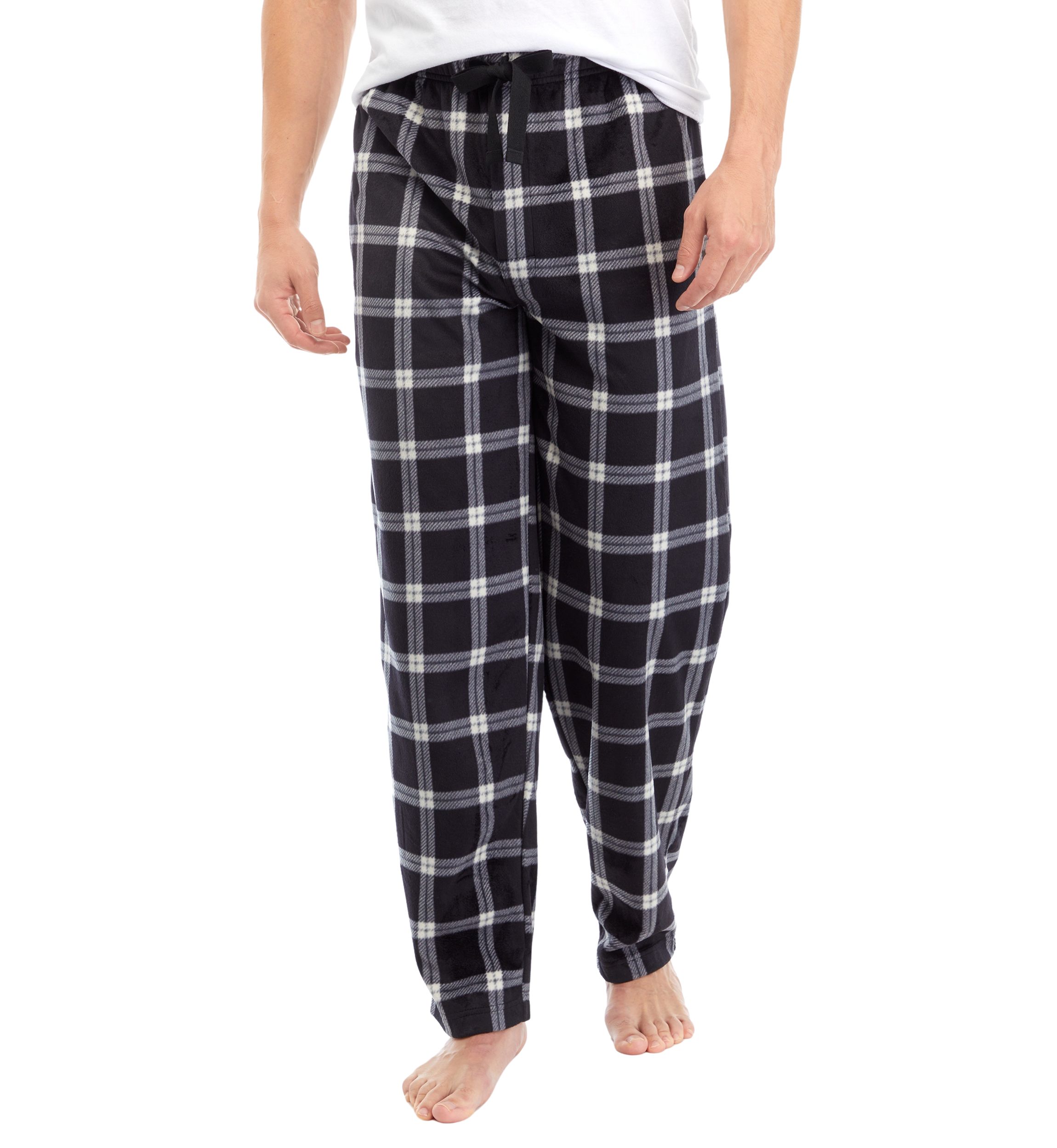 Plaid Printed Sueded Fleece Pants