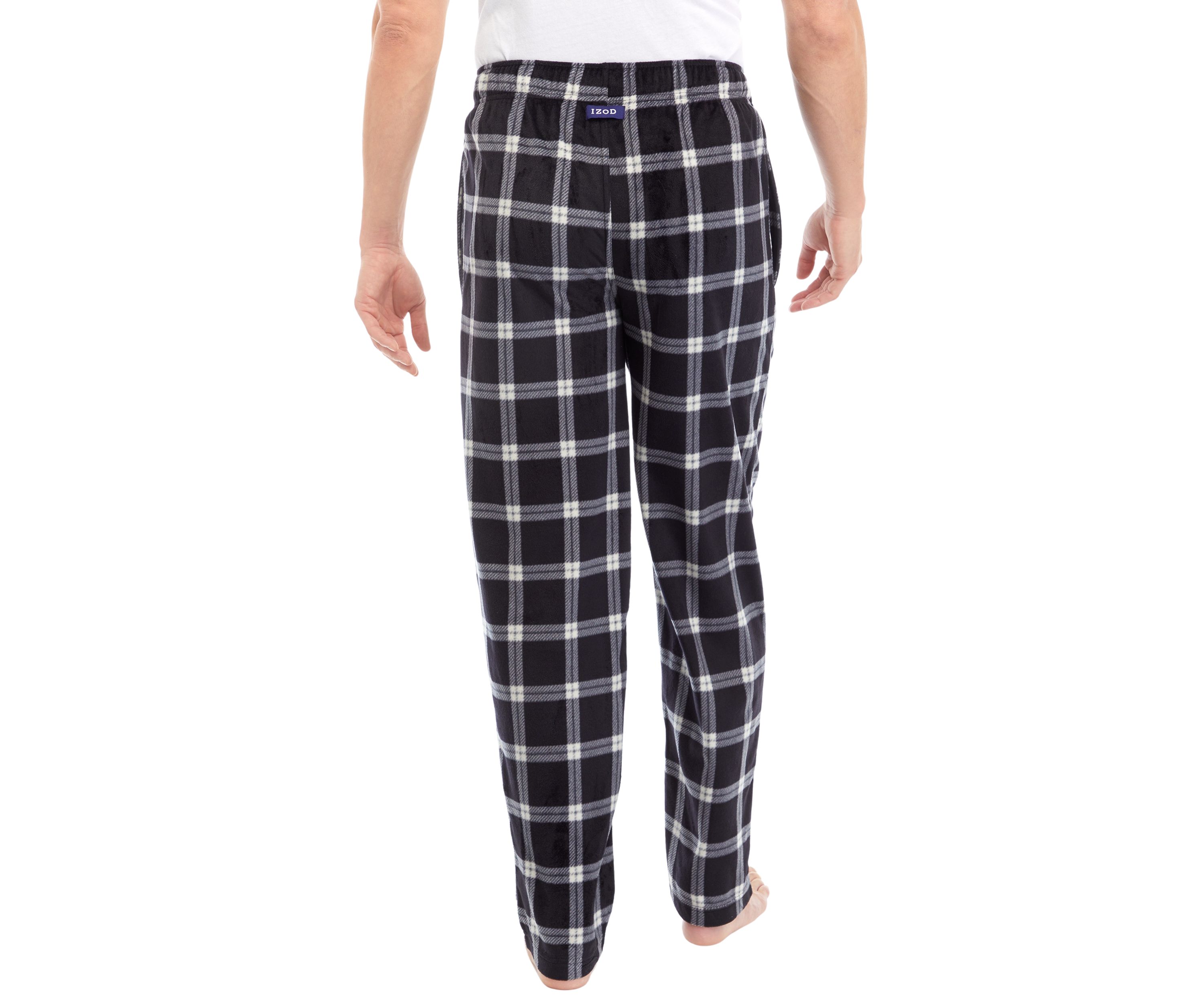 Plaid Printed Sueded Fleece Pants