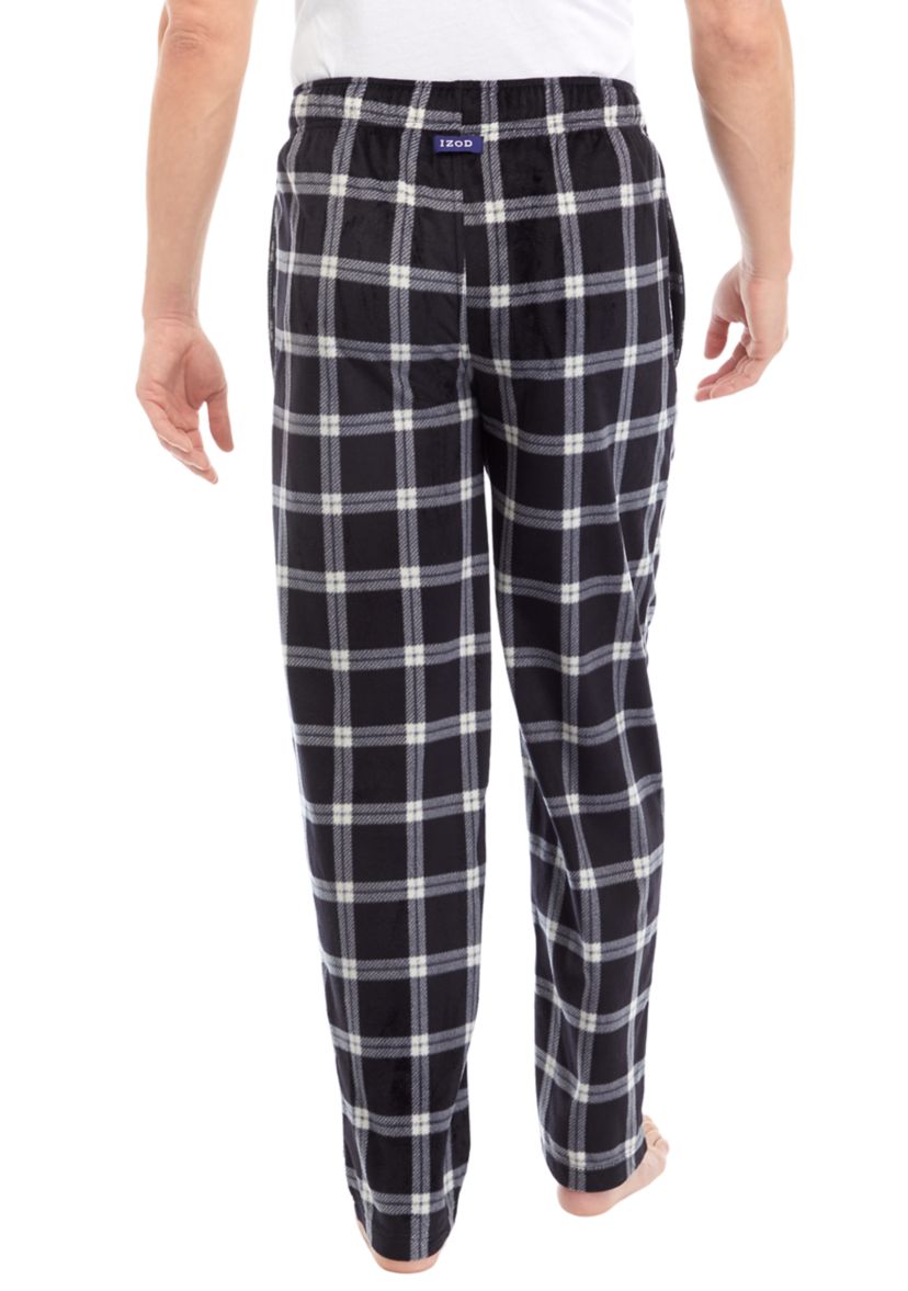 Plaid Printed Sueded Fleece Pants