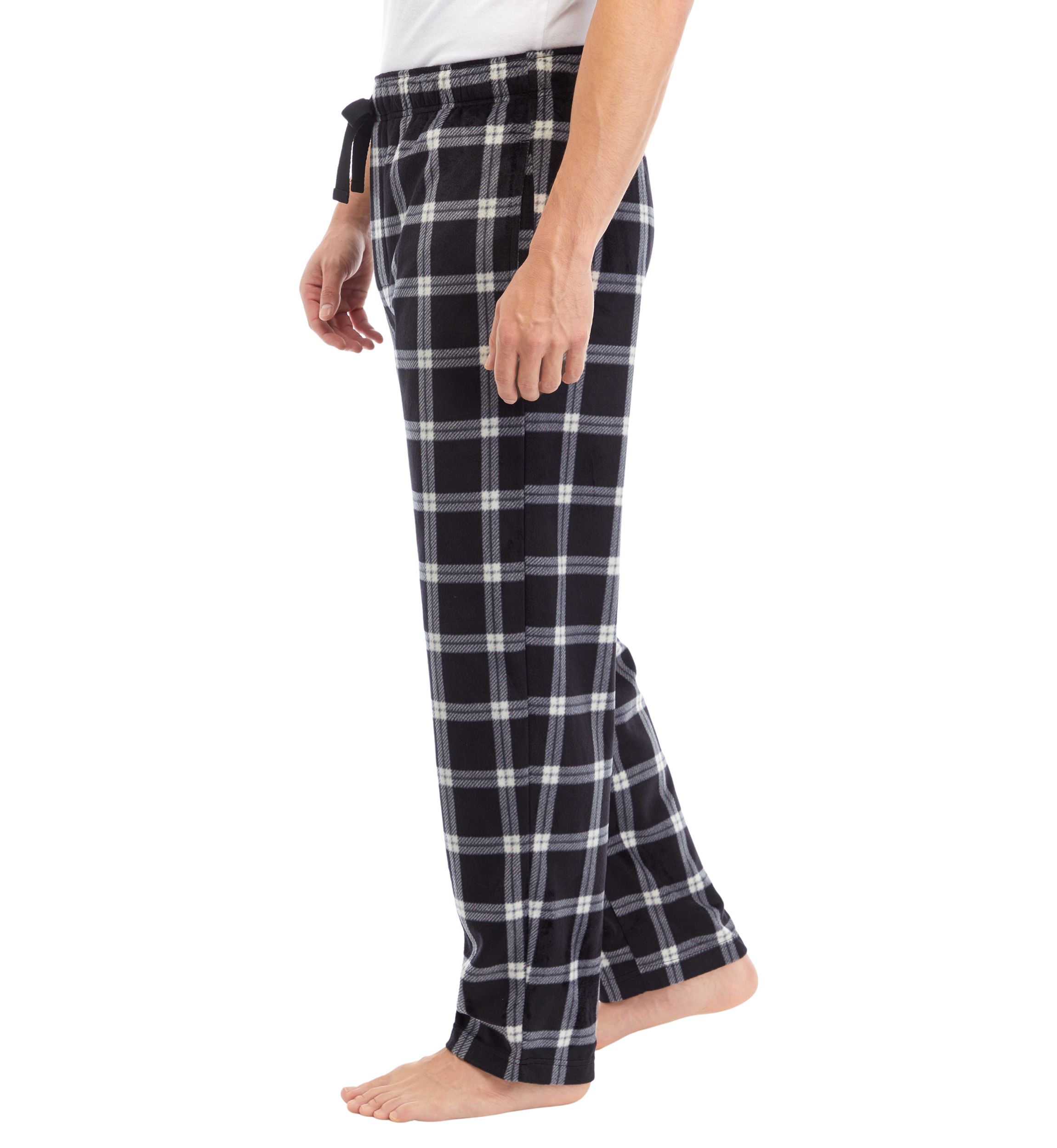 Plaid Printed Sueded Fleece Pants