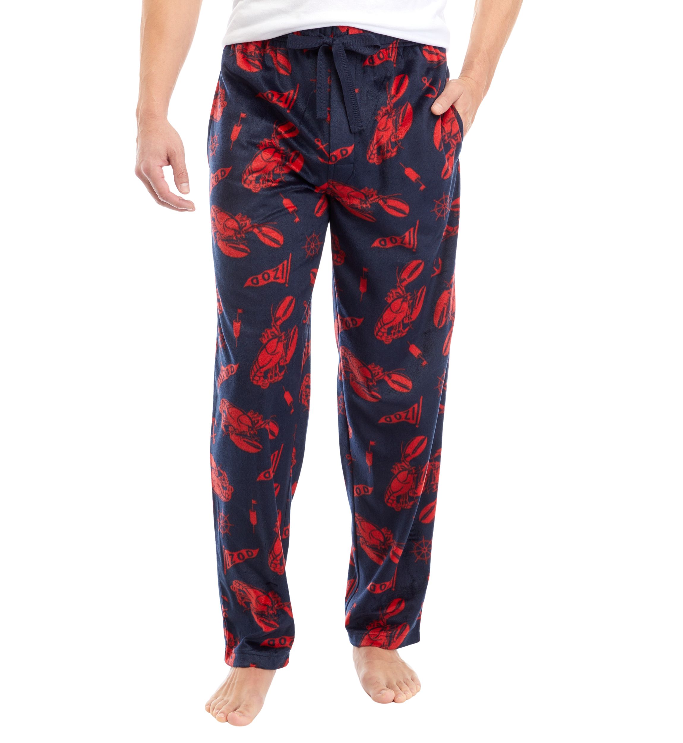 Nautical Navy Suede Fleece Pants