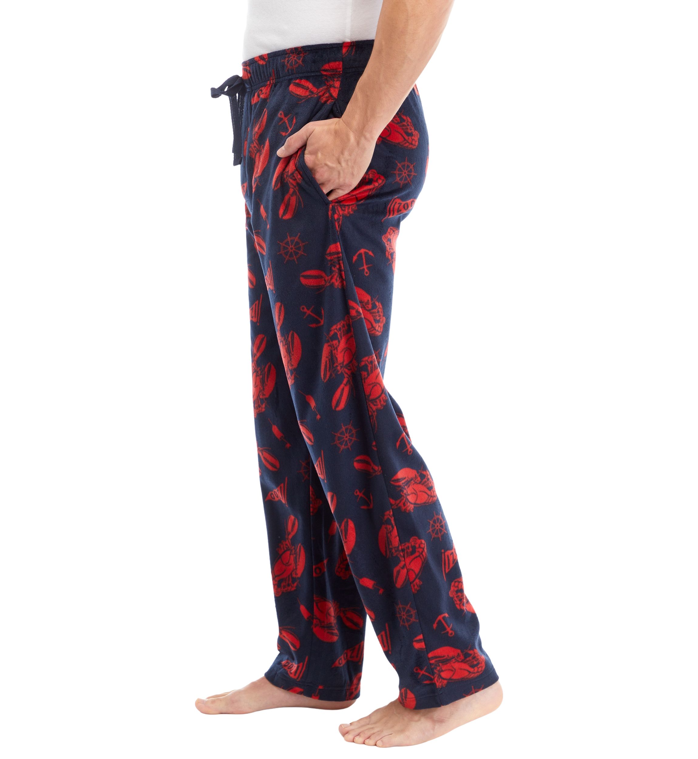 Nautical Navy Suede Fleece Pants