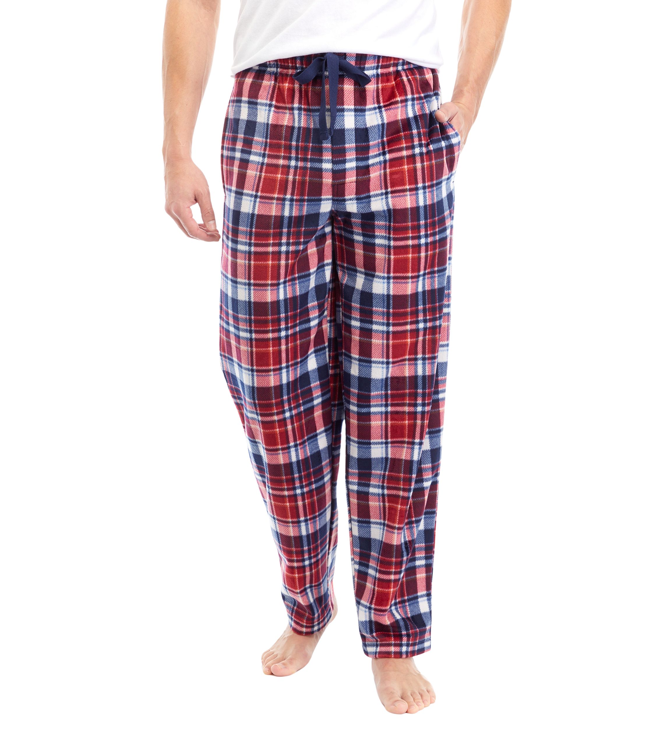 Plaid Printed Fleece Pants