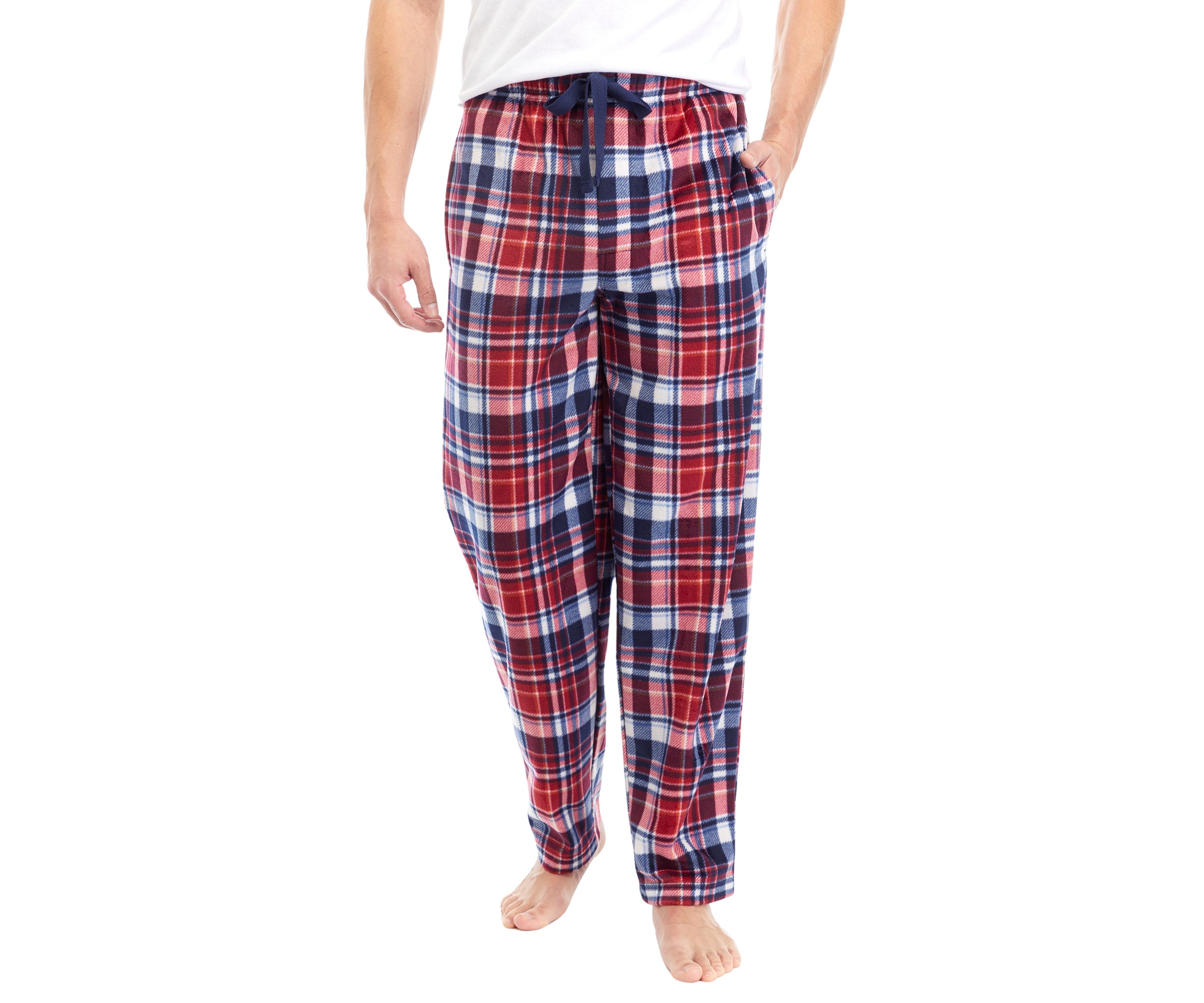 Plaid Printed Fleece Pants