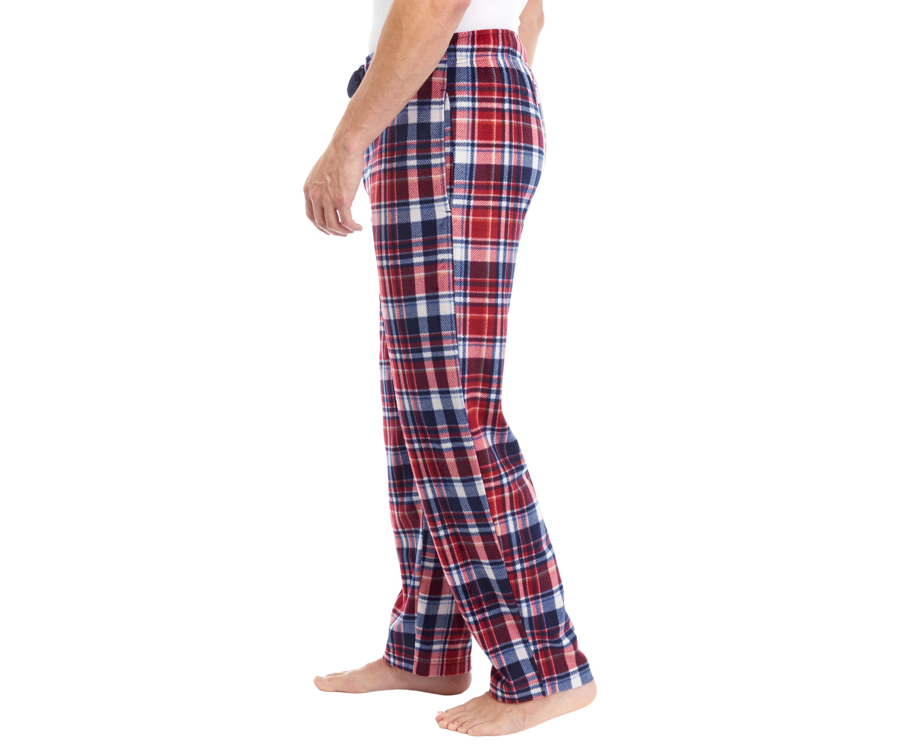 Plaid Printed Fleece Pants