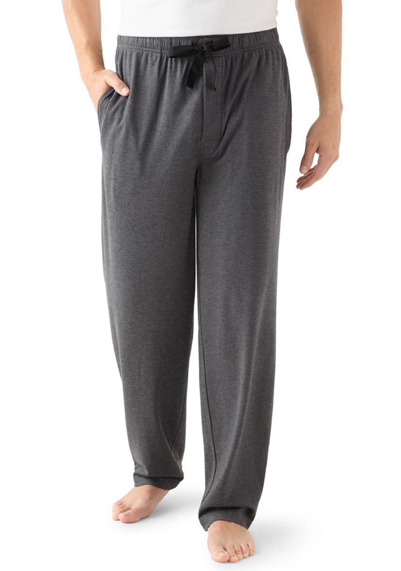 Mens Brushed Heather Knit Twill Sleep Pants