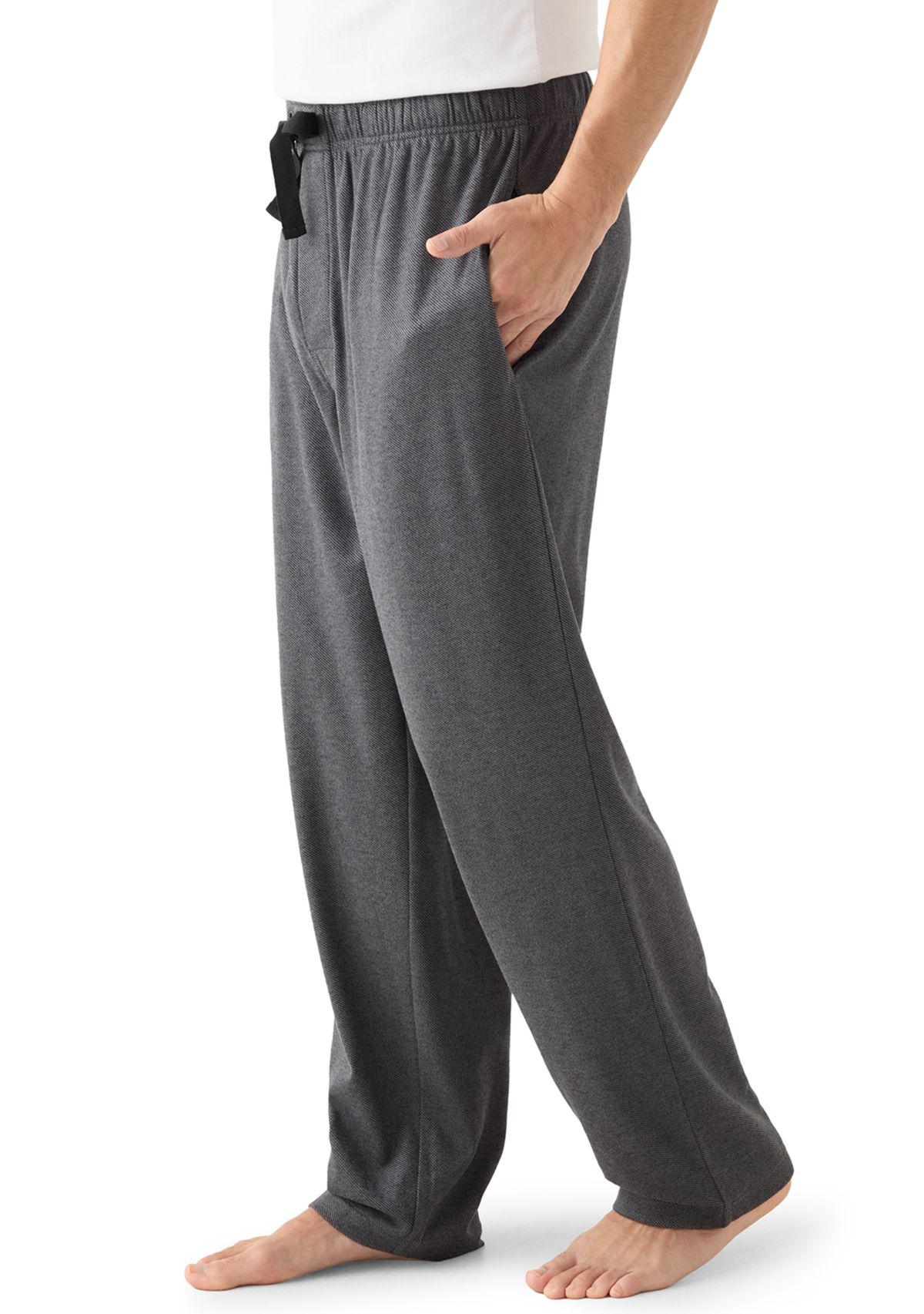 Mens Brushed Heather Knit Twill Sleep Pants