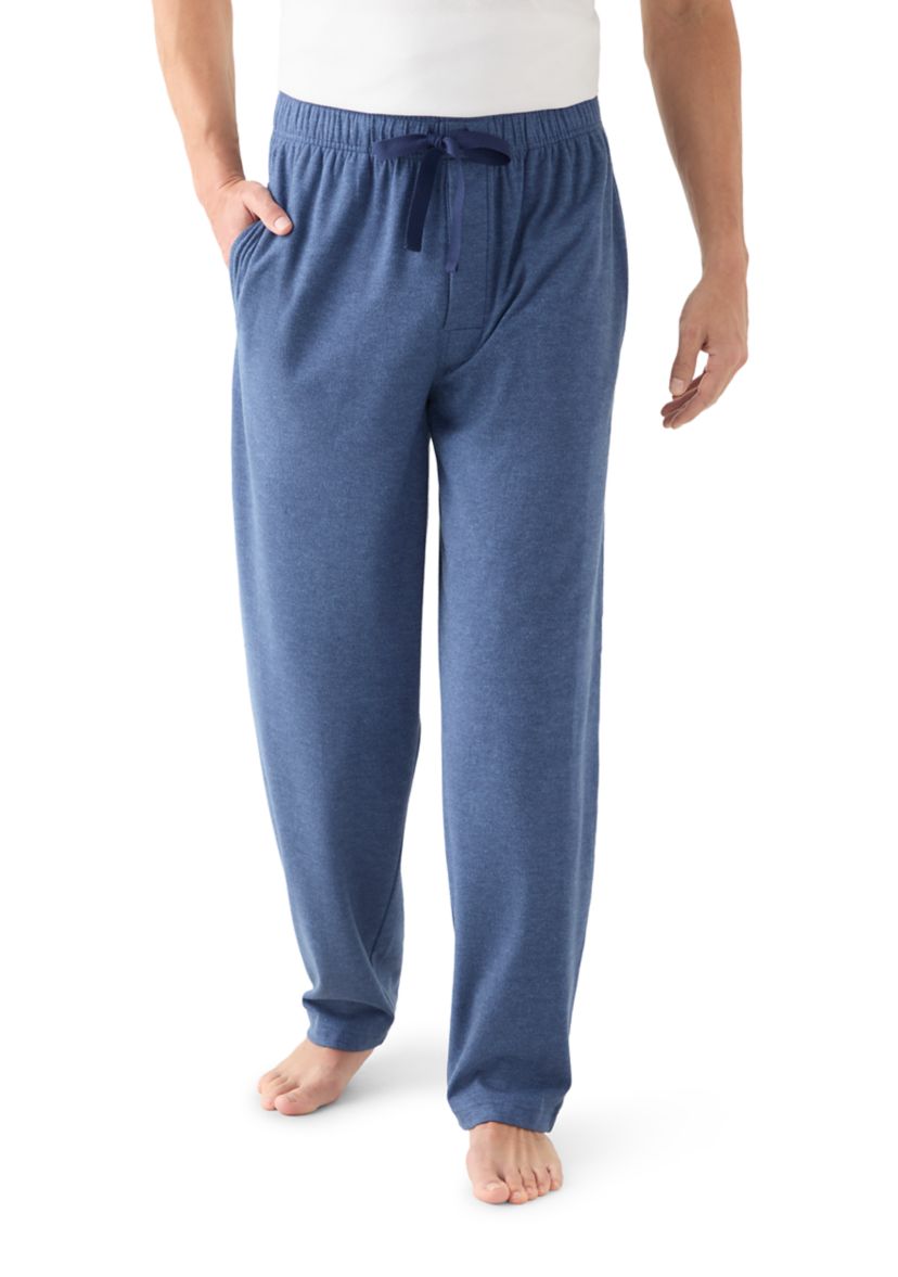  Mens Brushed Heather Knit Twill Sleep Pants 