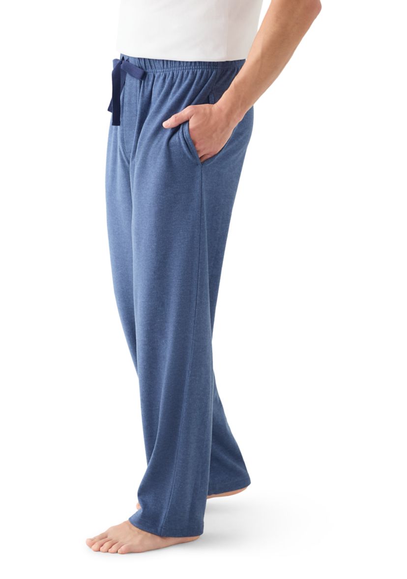  Mens Brushed Heather Knit Twill Sleep Pants 