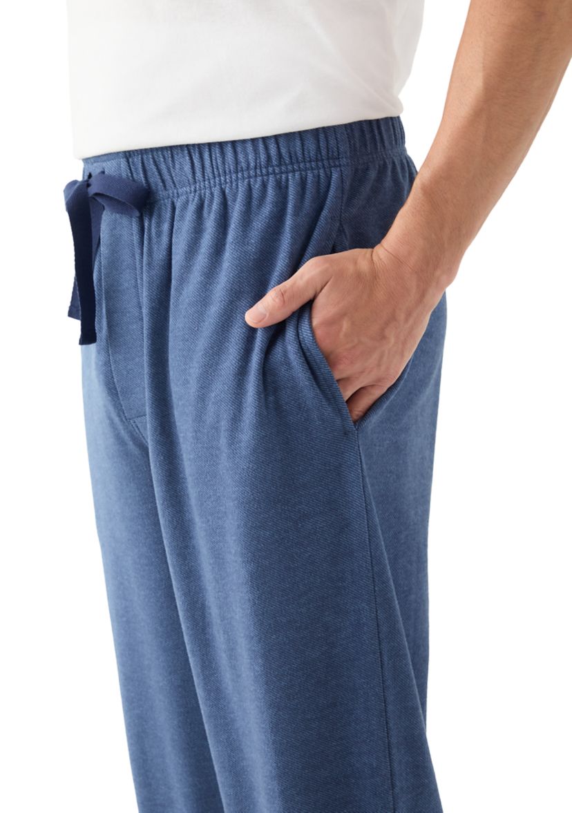  Mens Brushed Heather Knit Twill Sleep Pants 