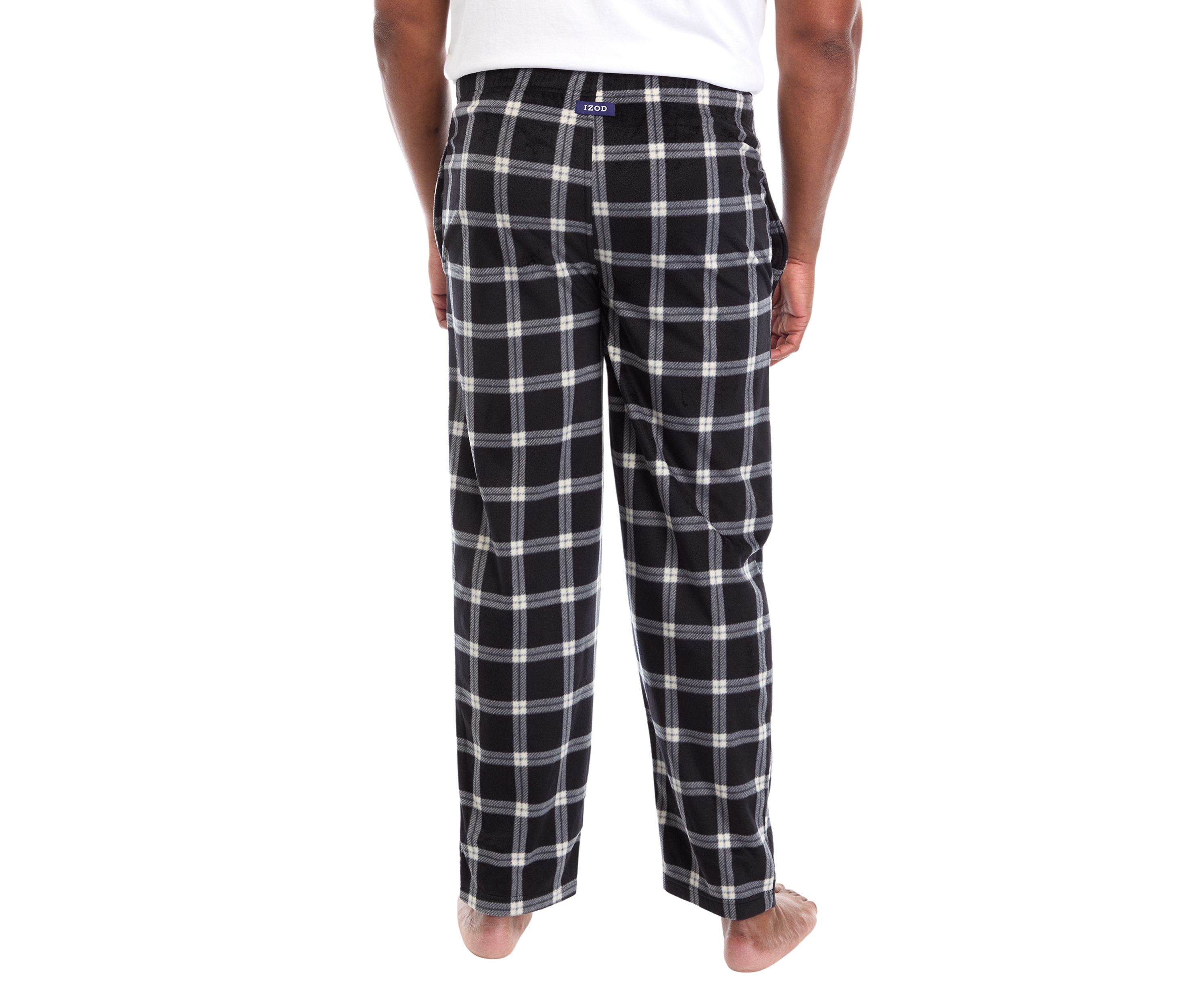 Big & Tall Plaid Silky Fleece Pants 