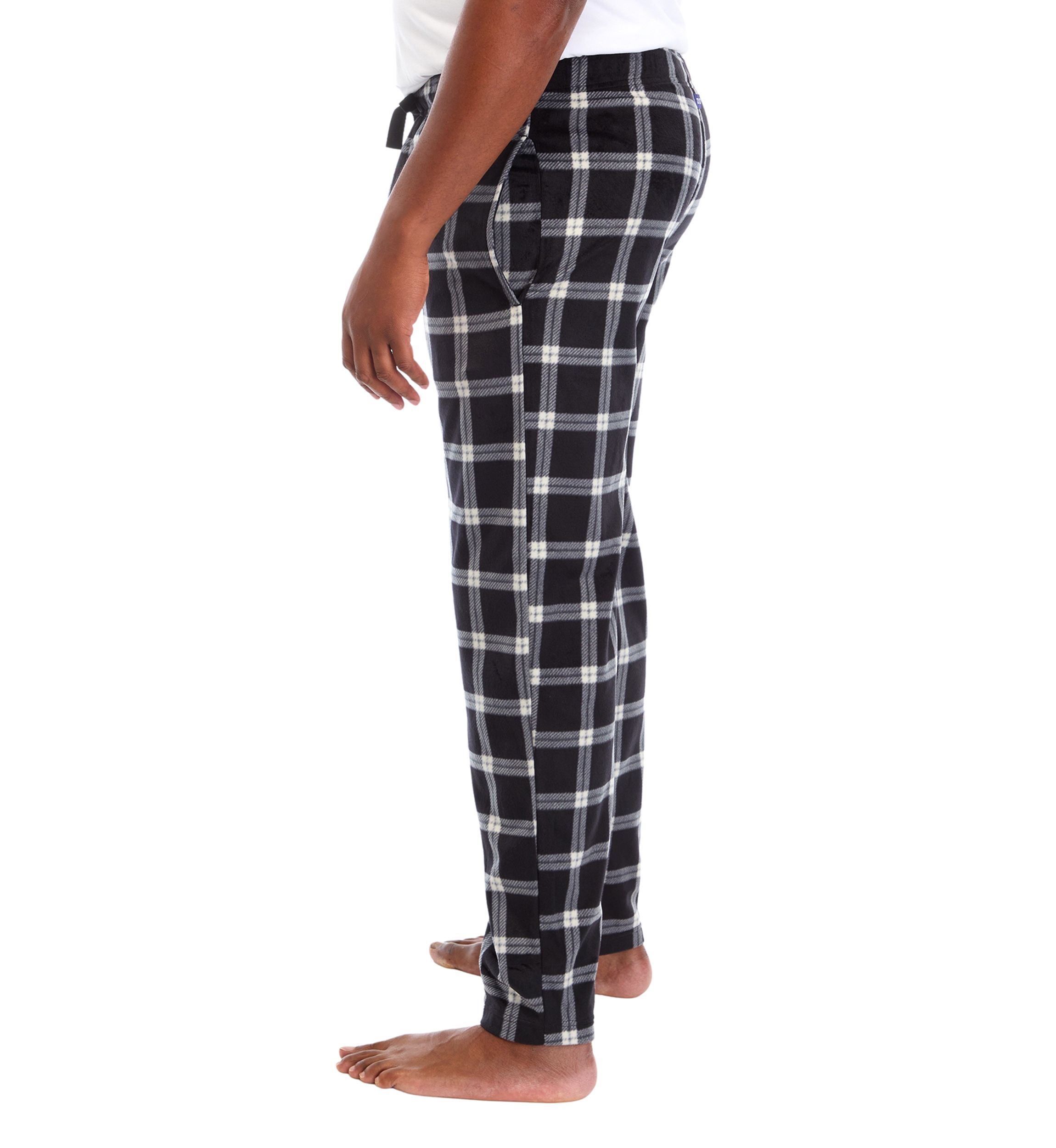 Big & Tall Plaid Silky Fleece Pants 