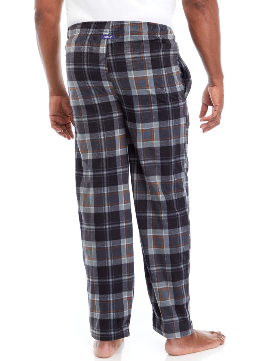 Big & Tall Plaid Silky Fleece Pants