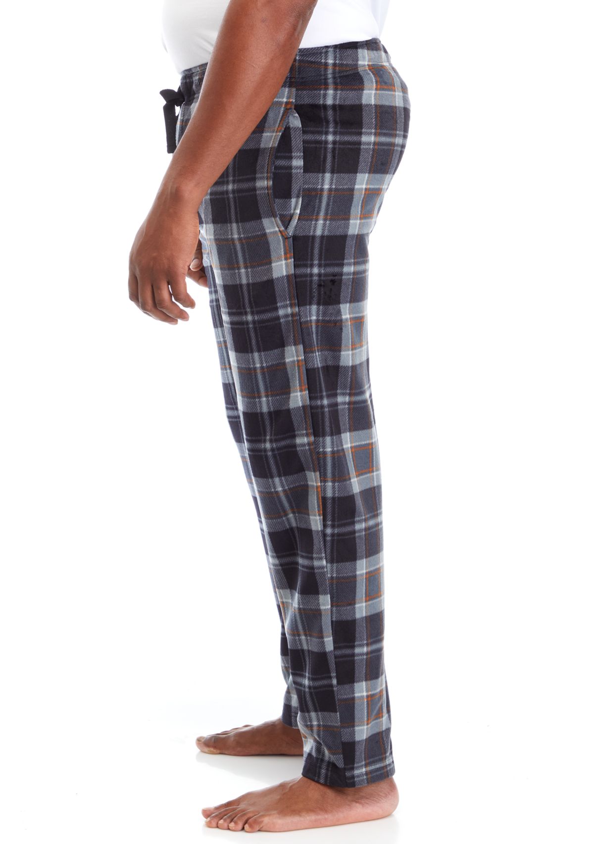 Big & Tall Plaid Silky Fleece Pants