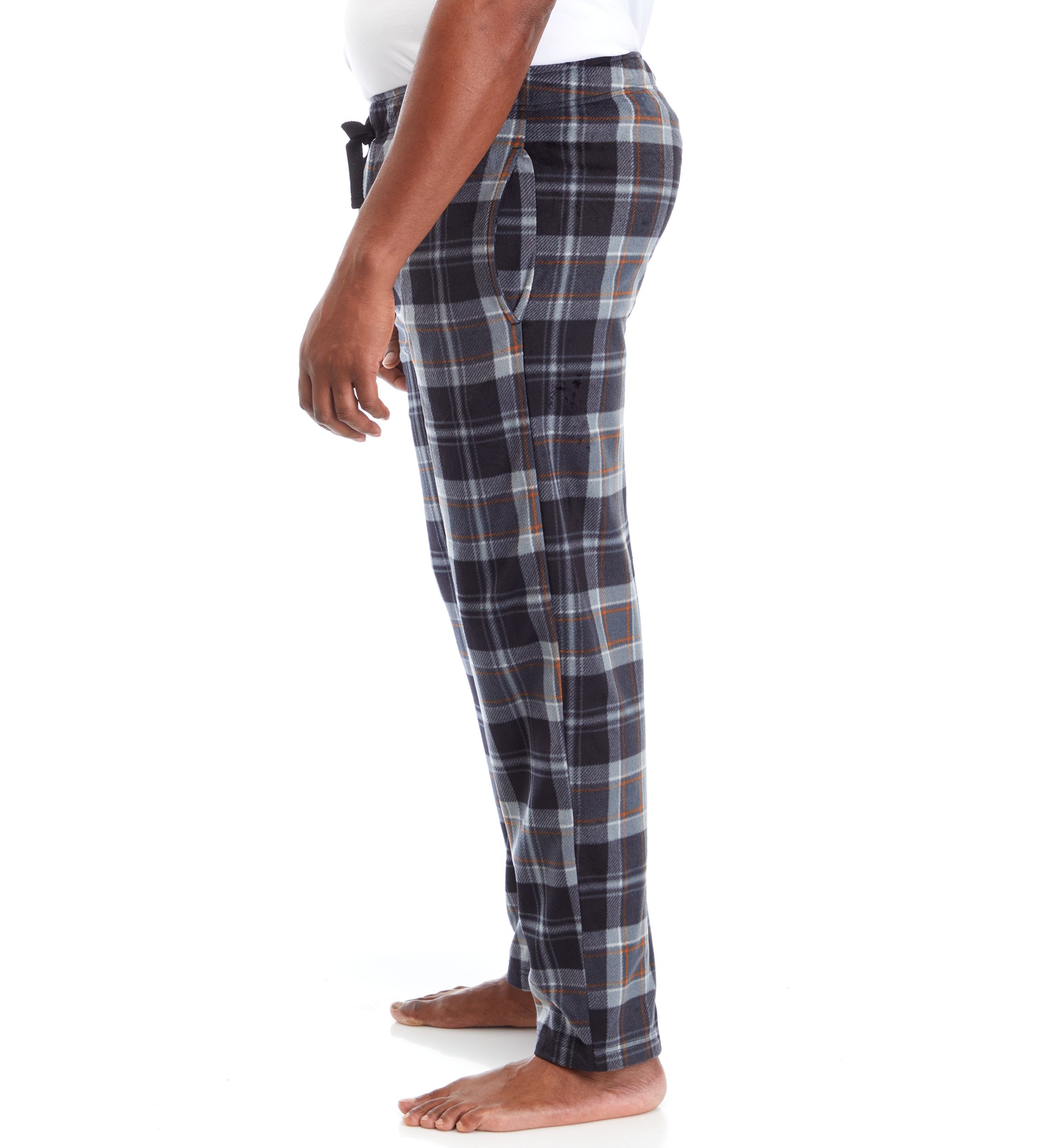 Big & Tall Plaid Silky Fleece Pants