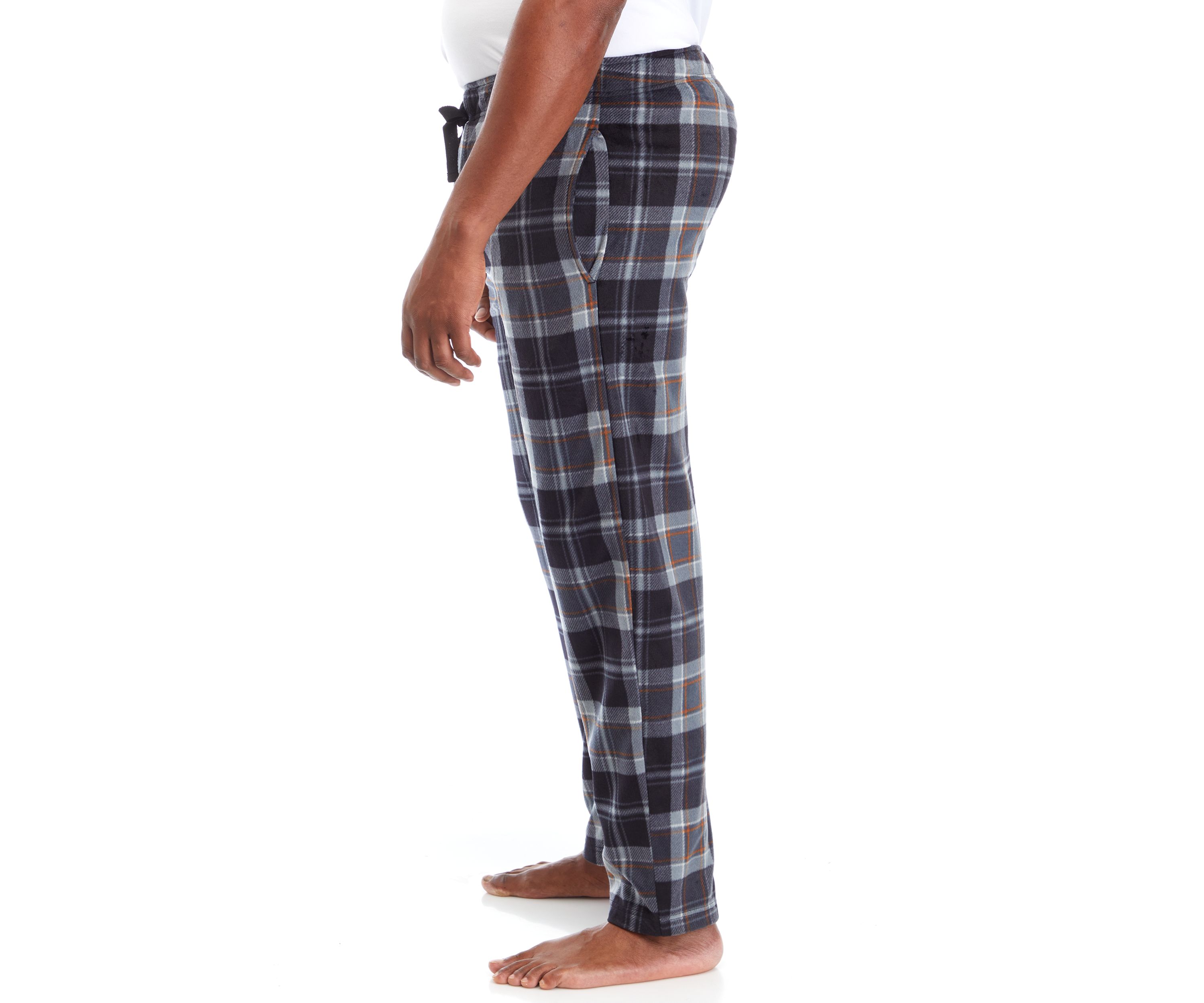 Big & Tall Plaid Silky Fleece Pants