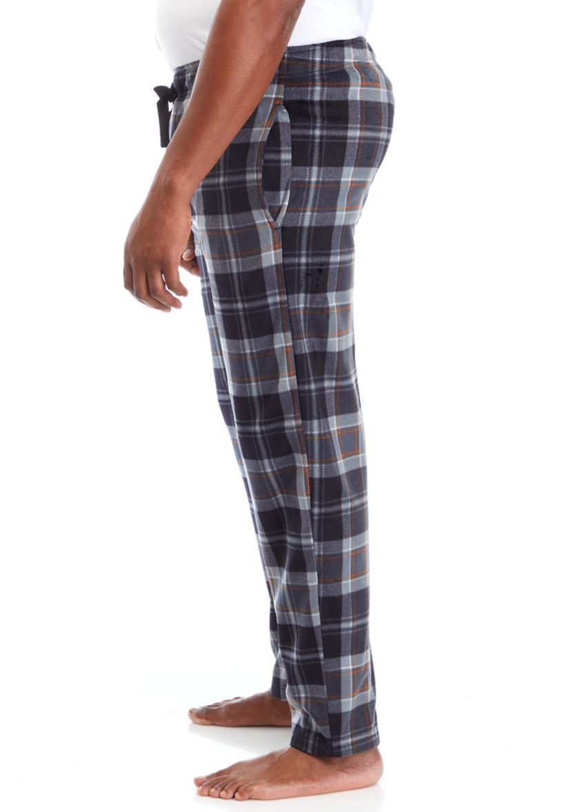 Big & Tall Plaid Silky Fleece Pants