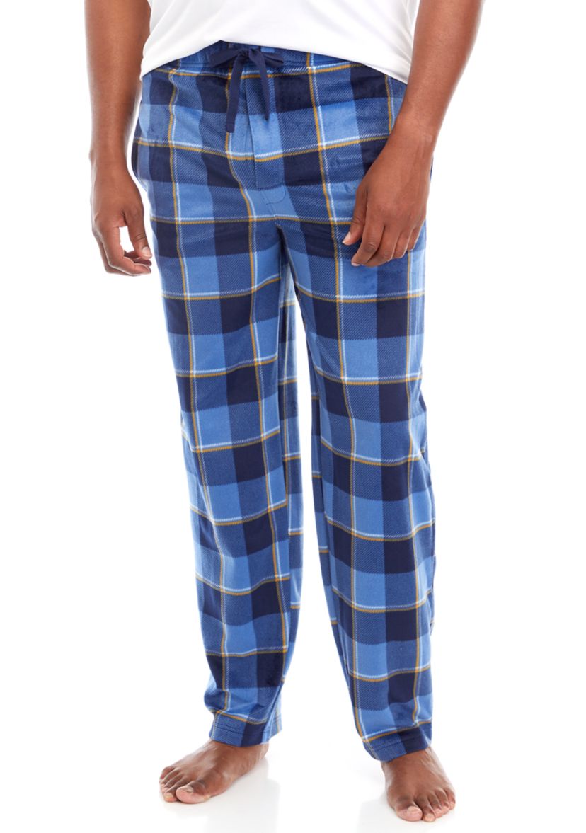 Big & Tall Plaid Fleece Pajama Pants