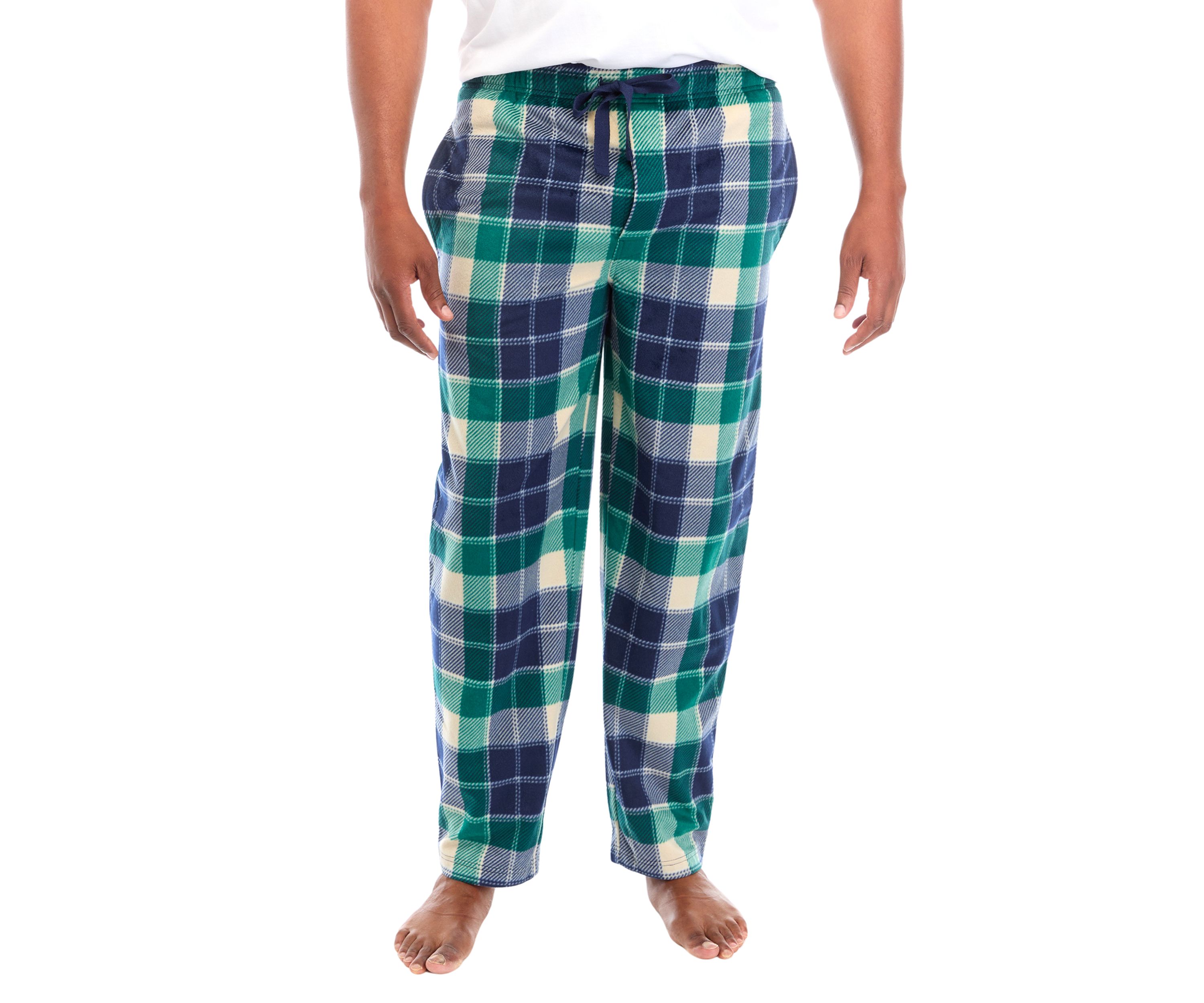 Big & Tall Plaid Silky Fleece Pants
