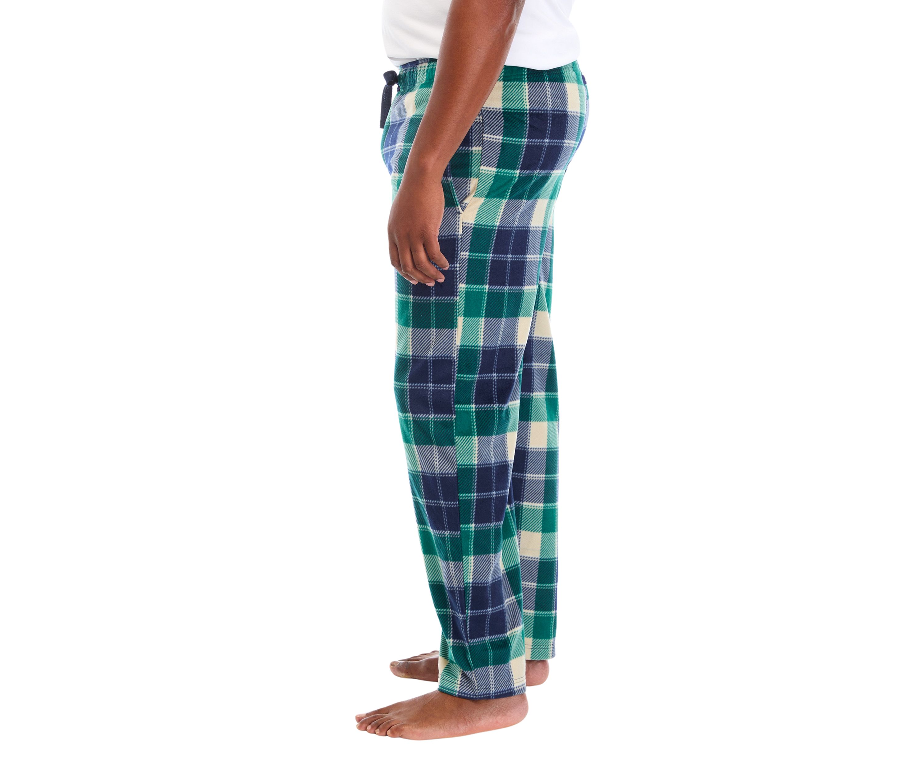 Big & Tall Plaid Silky Fleece Pants
