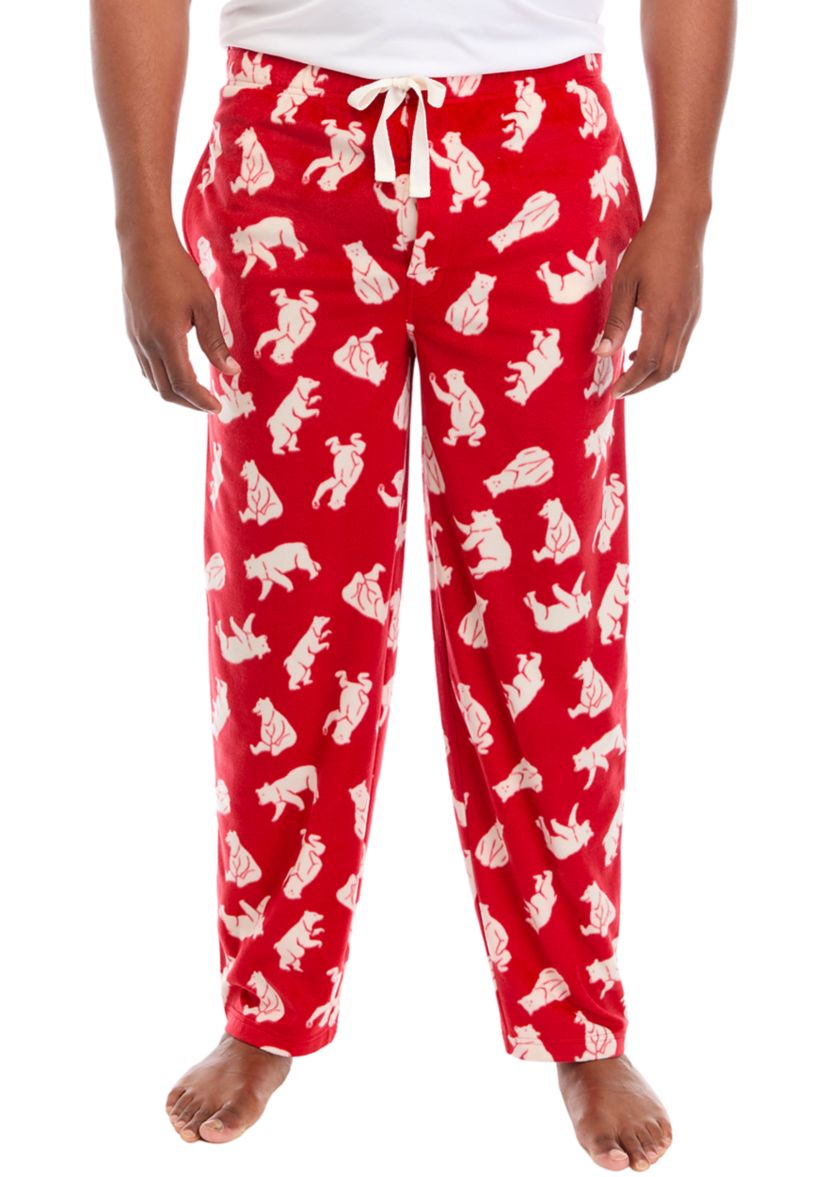 Big & Tall Printed Silky Fleece Pants